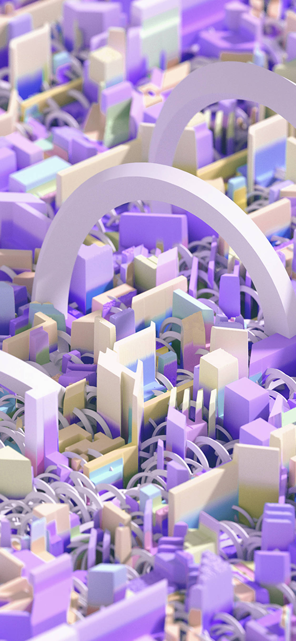 3d Apple iPhone, pastel purple, beige, Full HD Phone Wallpaper