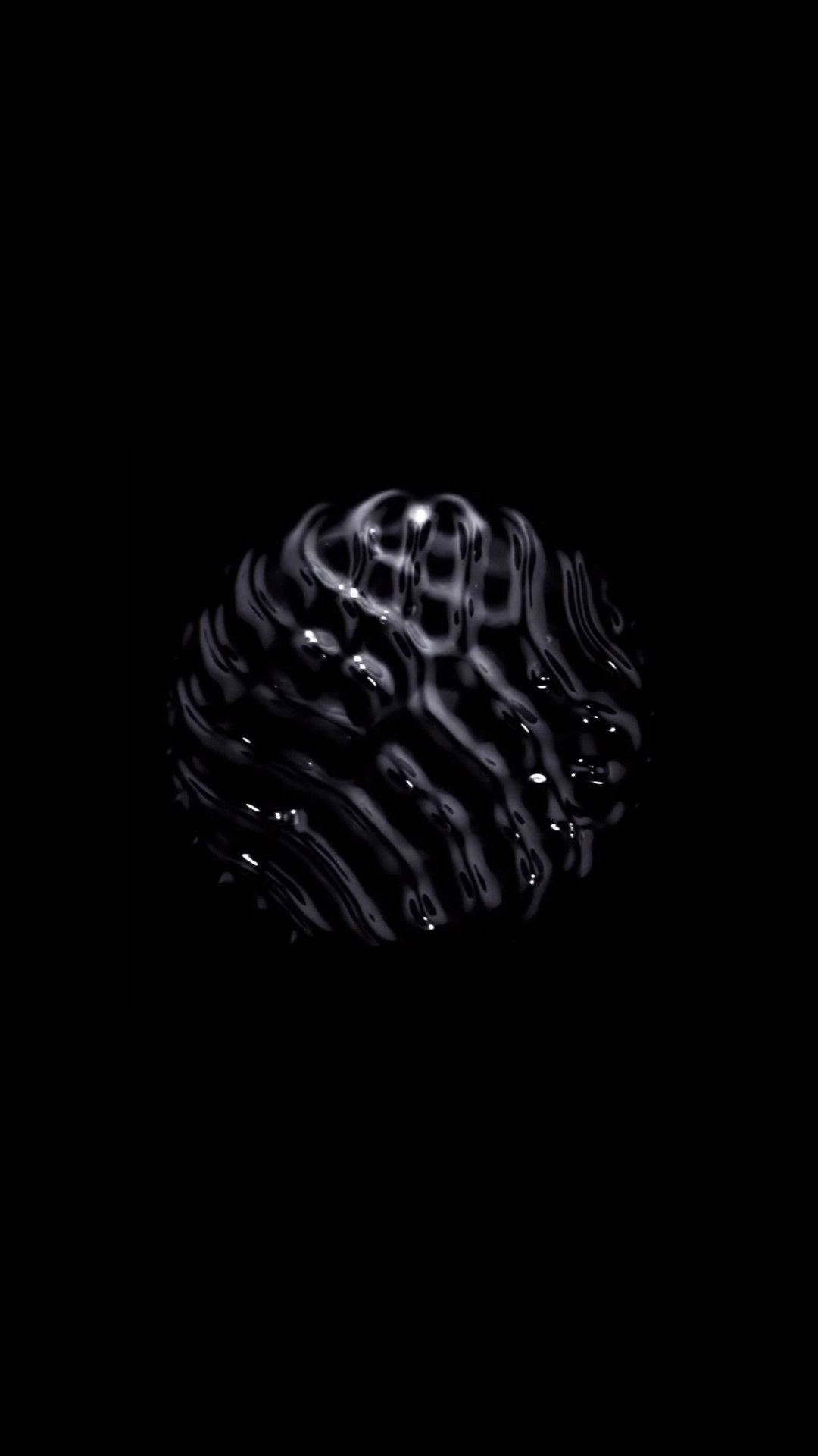 3d Apple iPhone, glowing abstract orb, swirling silver patterns, Full HD Phone Wallpaper