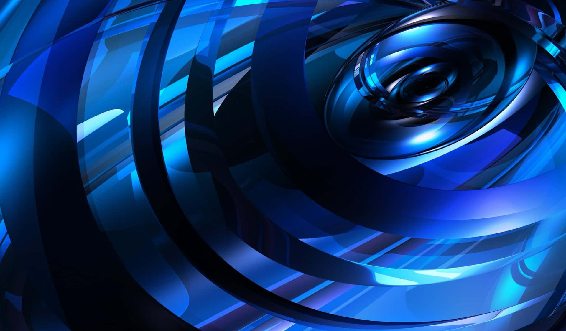 abstract blue3 d design, swirling blue metallic ribbons, vortex effect, Full HD Desktop Wallpaper