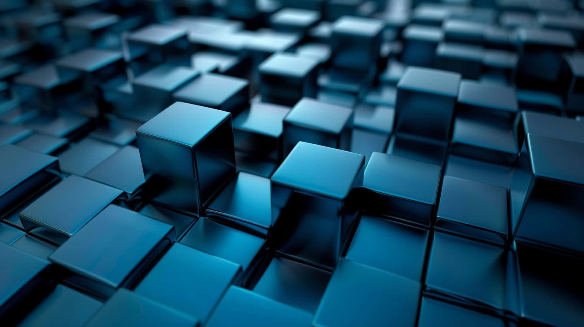 blue3 d cubes, glossy blue cubes, textured pattern, Full HD Desktop Wallpaper