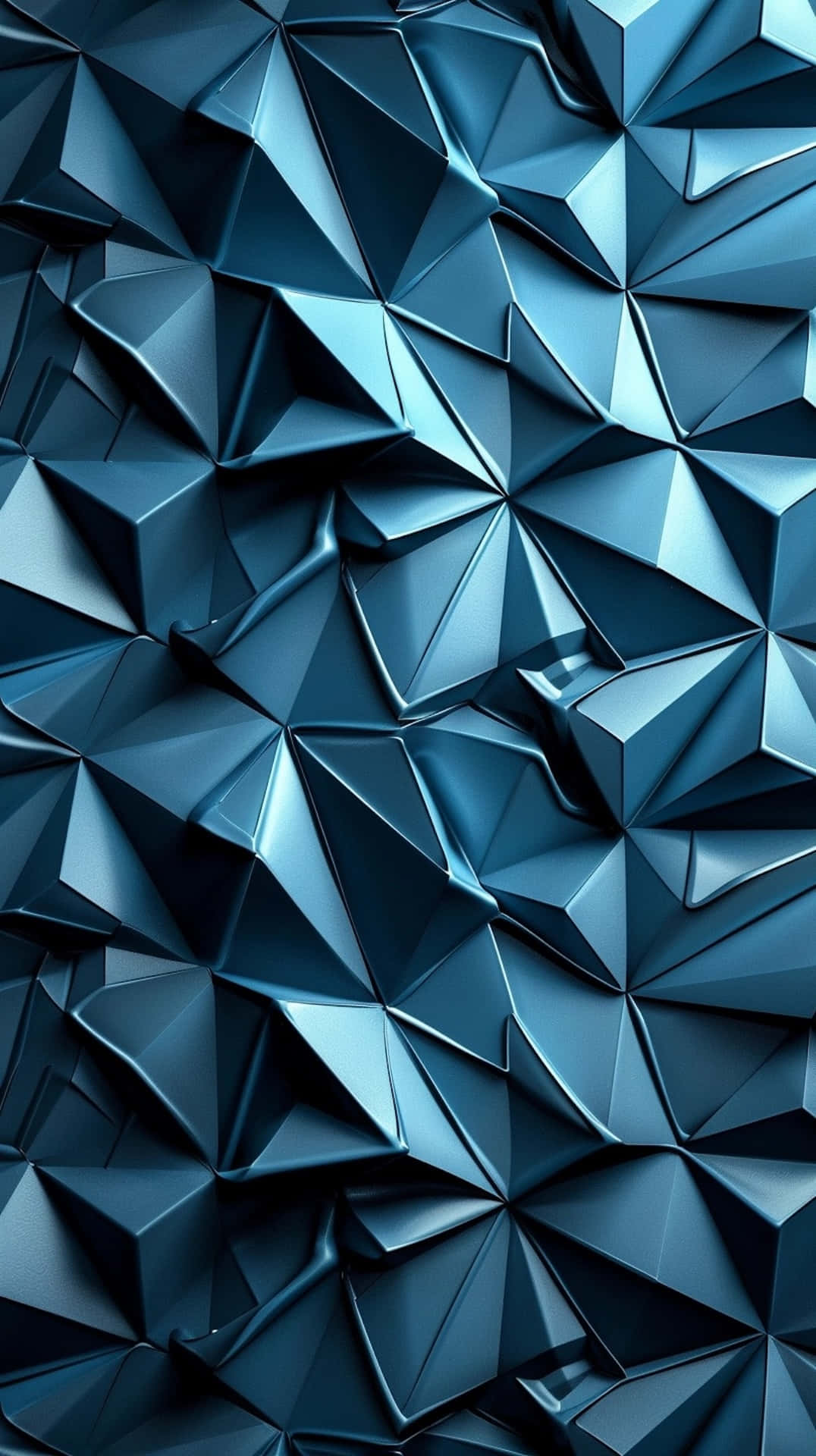 abstract blue3 d geometric pattern, deep blue, geometric facets, Full HD Phone Wallpaper