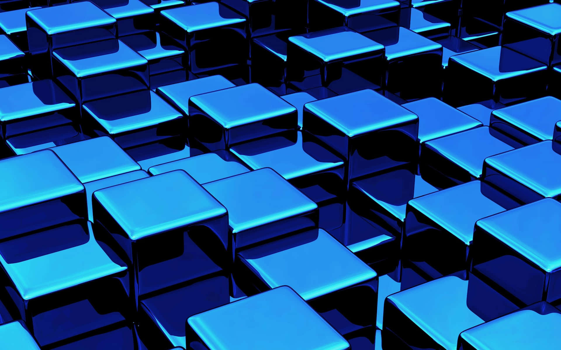 abstract blue3 d blocks pattern, glossy blue cubes, repeating pattern, Full HD Desktop Wallpaper