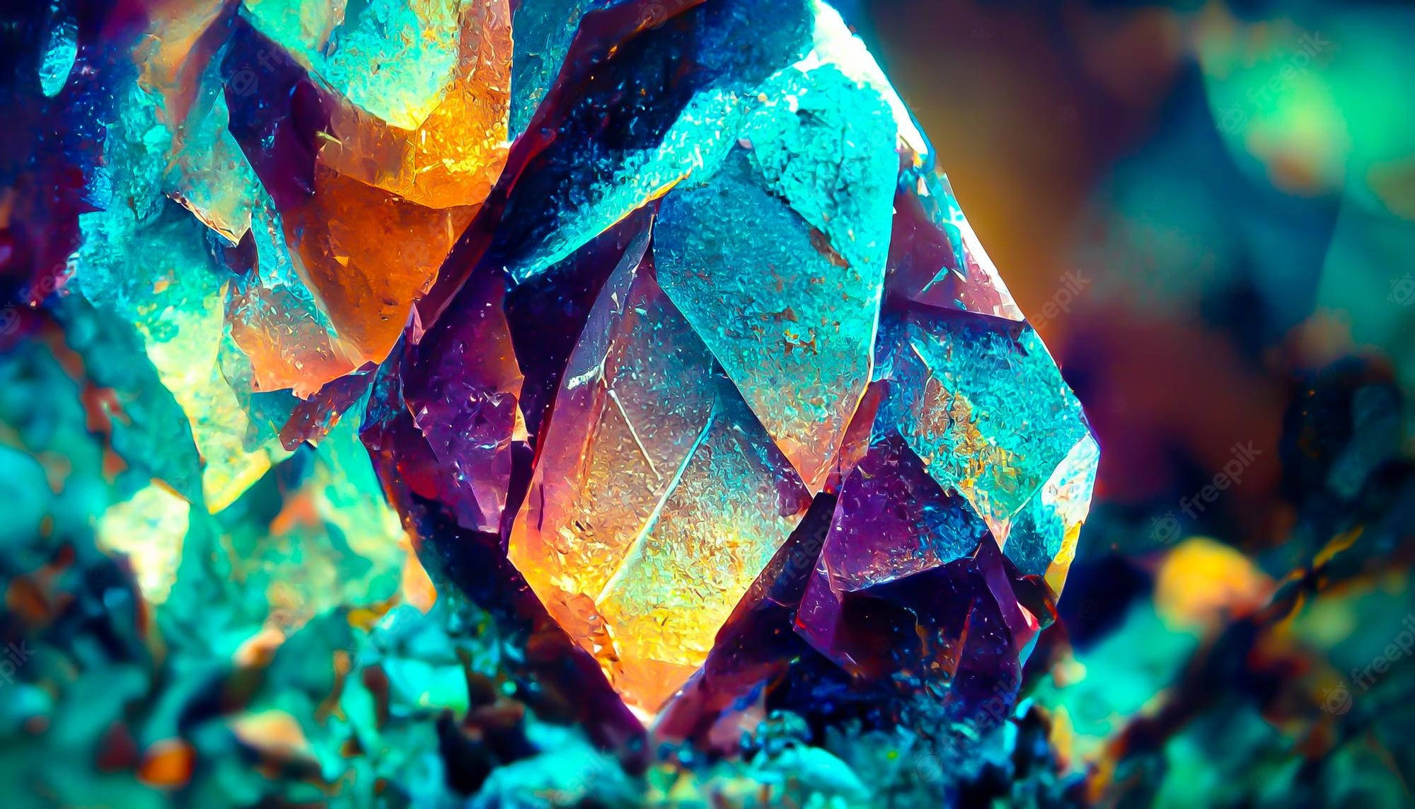 3d Blue, electric teal, orange, Full HD Desktop Wallpaper