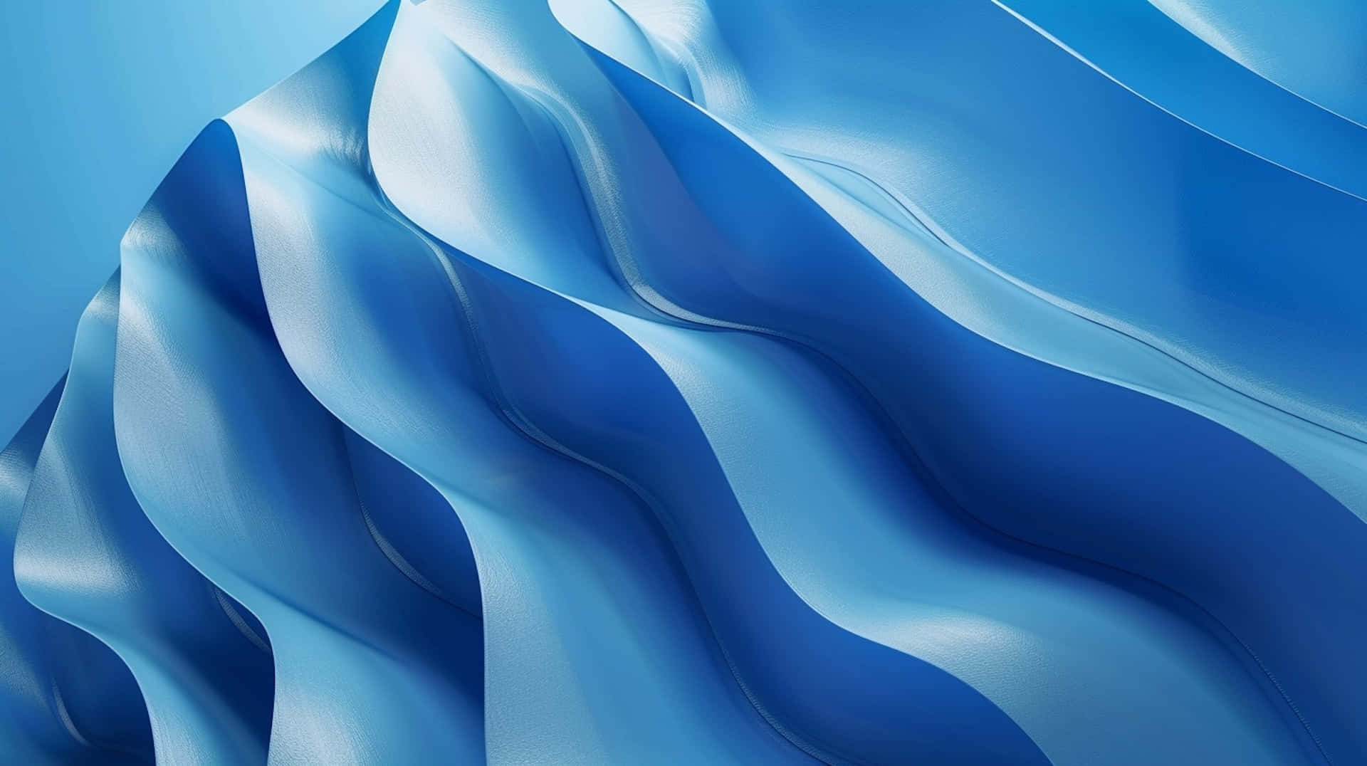 abstract blue waves, smooth flowing blue fabric, soft waves, Full HD Desktop Wallpaper