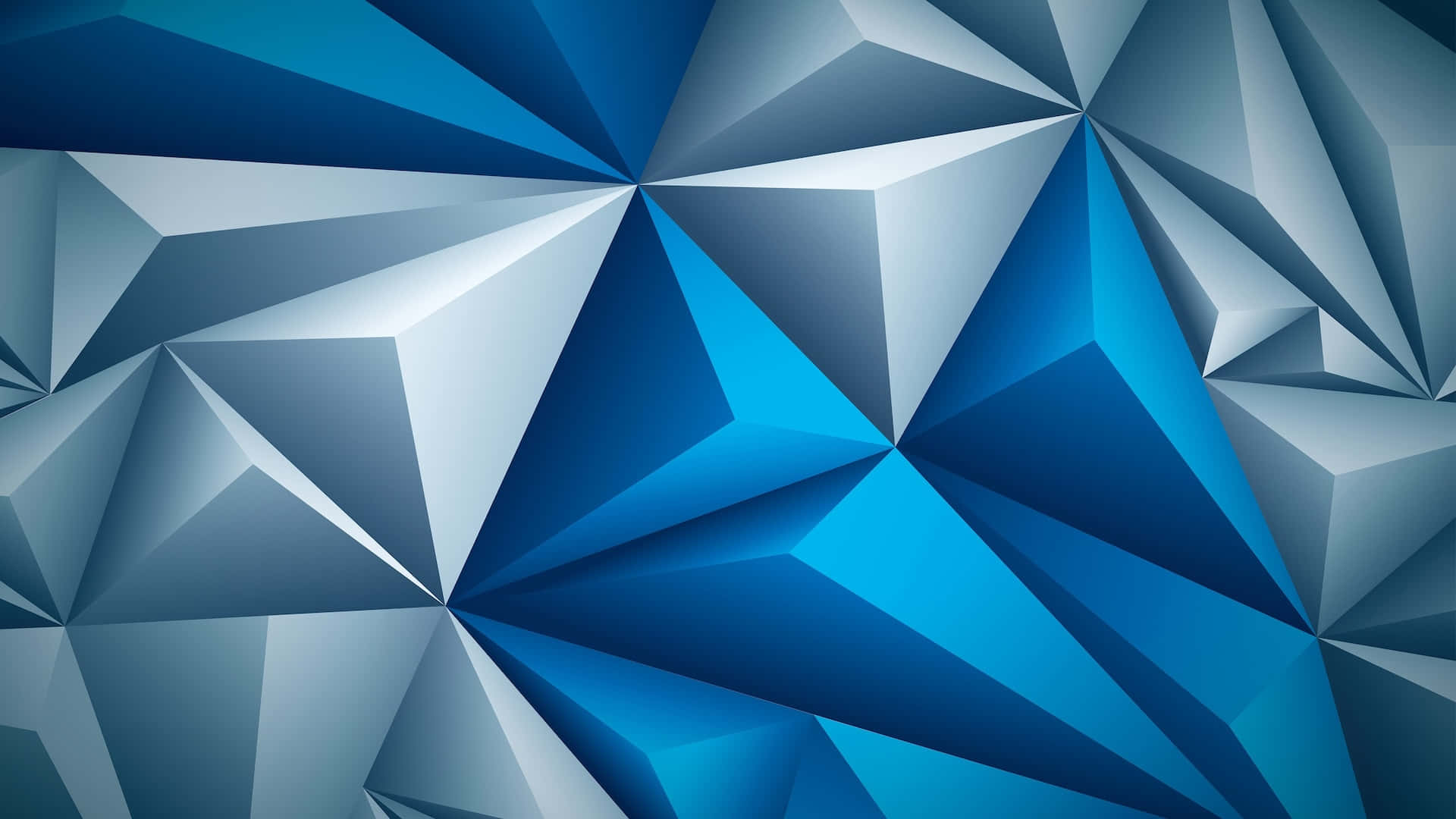 abstract blue polygonal background, sharp blue, silver triangular facets, Full HD Desktop Wallpaper