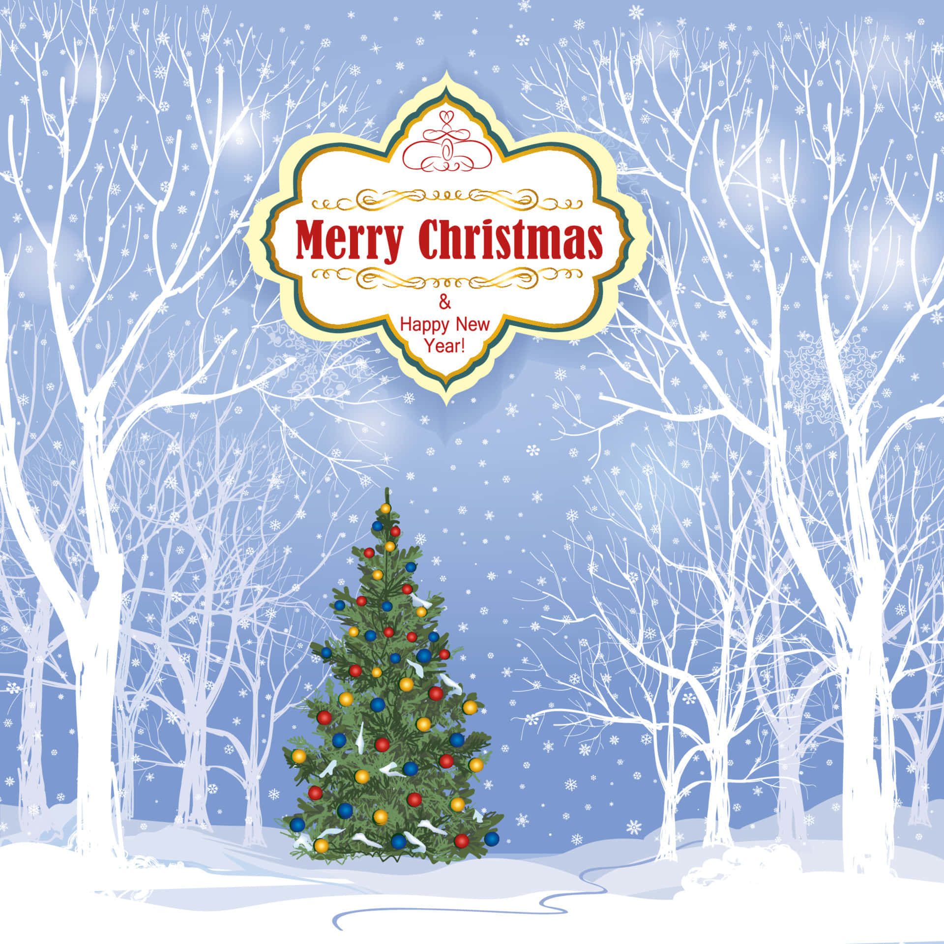 3d christmas, Christmas tree, colorful ornaments, Full HD Desktop Wallpaper
