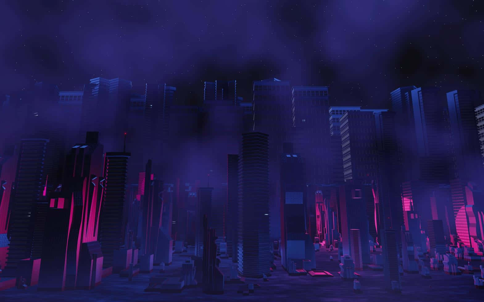 3d city, futuristic cityscape, night, HD Desktop Wallpaper