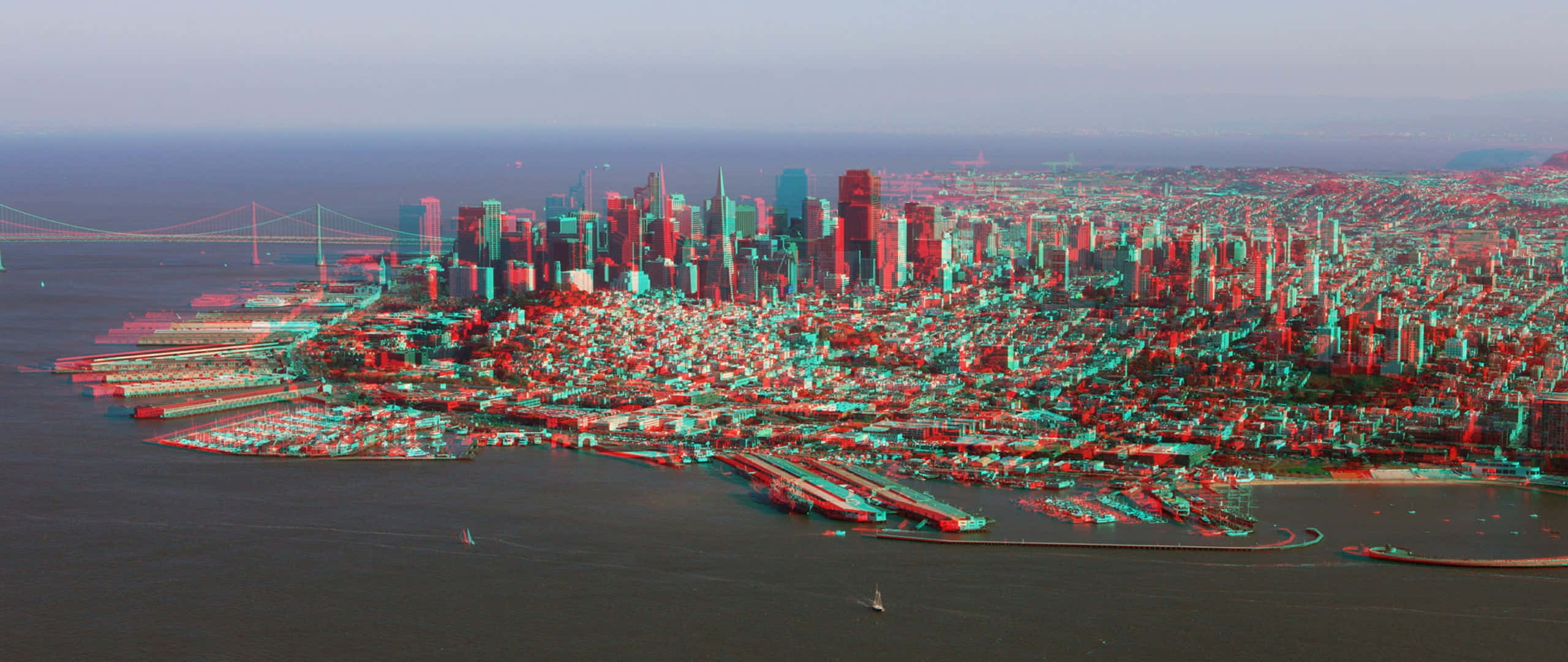 3d City, Futuristic 3D City Nightscape, aerial view, 2K Desktop Wallpaper