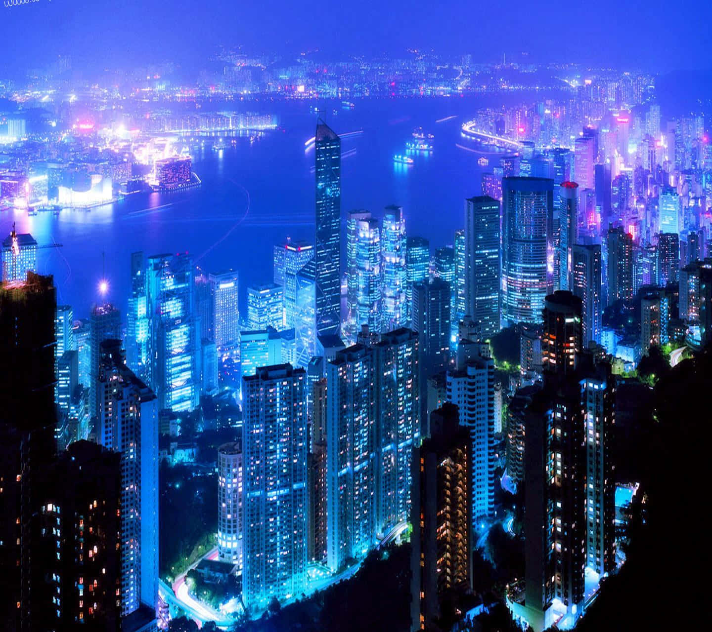 3d city, nighttime cityscape, towering skyscrapers, HD Desktop Wallpaper