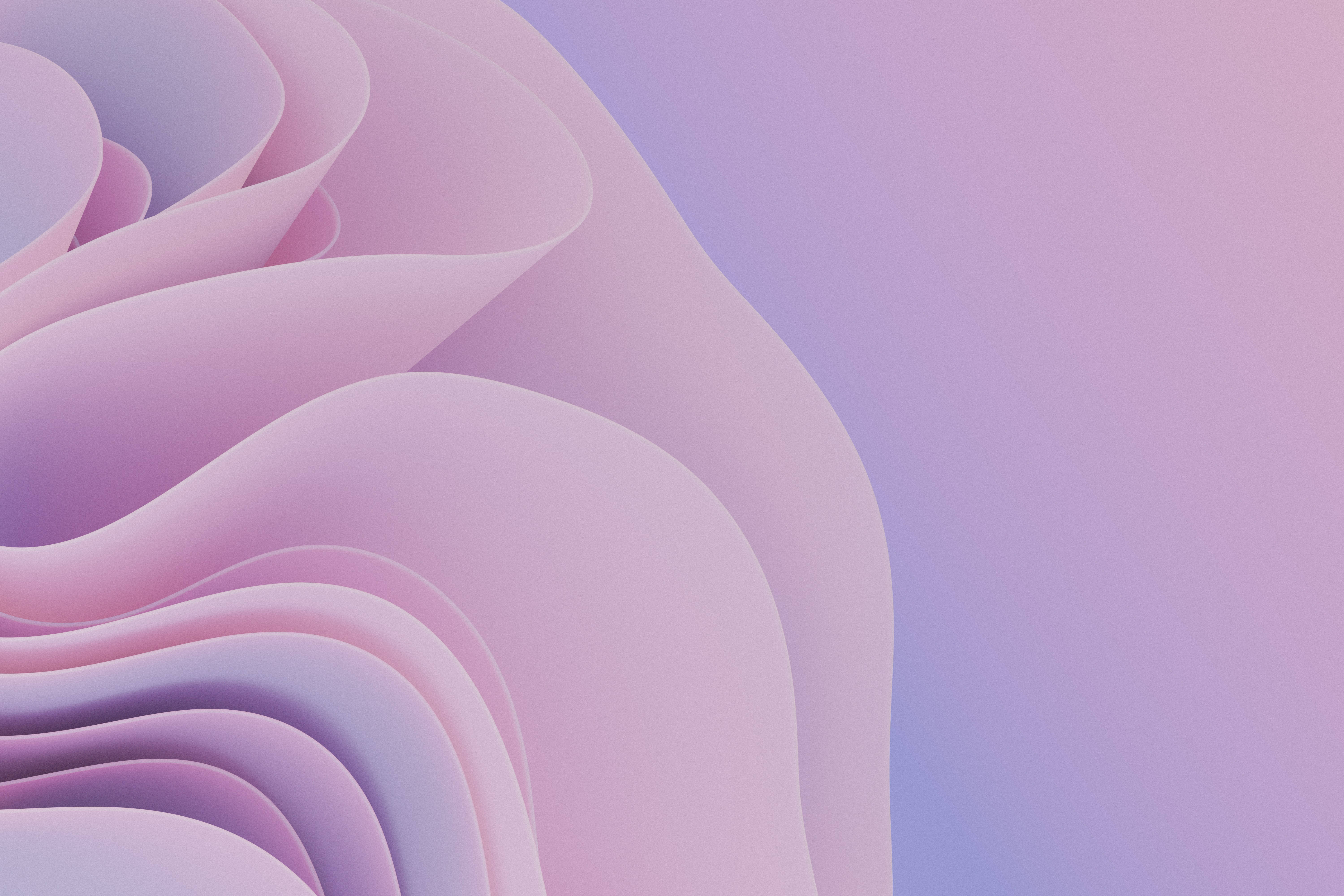 purple pastel aesthetic, 3d wave, soft lavender, 5K Desktop Wallpaper