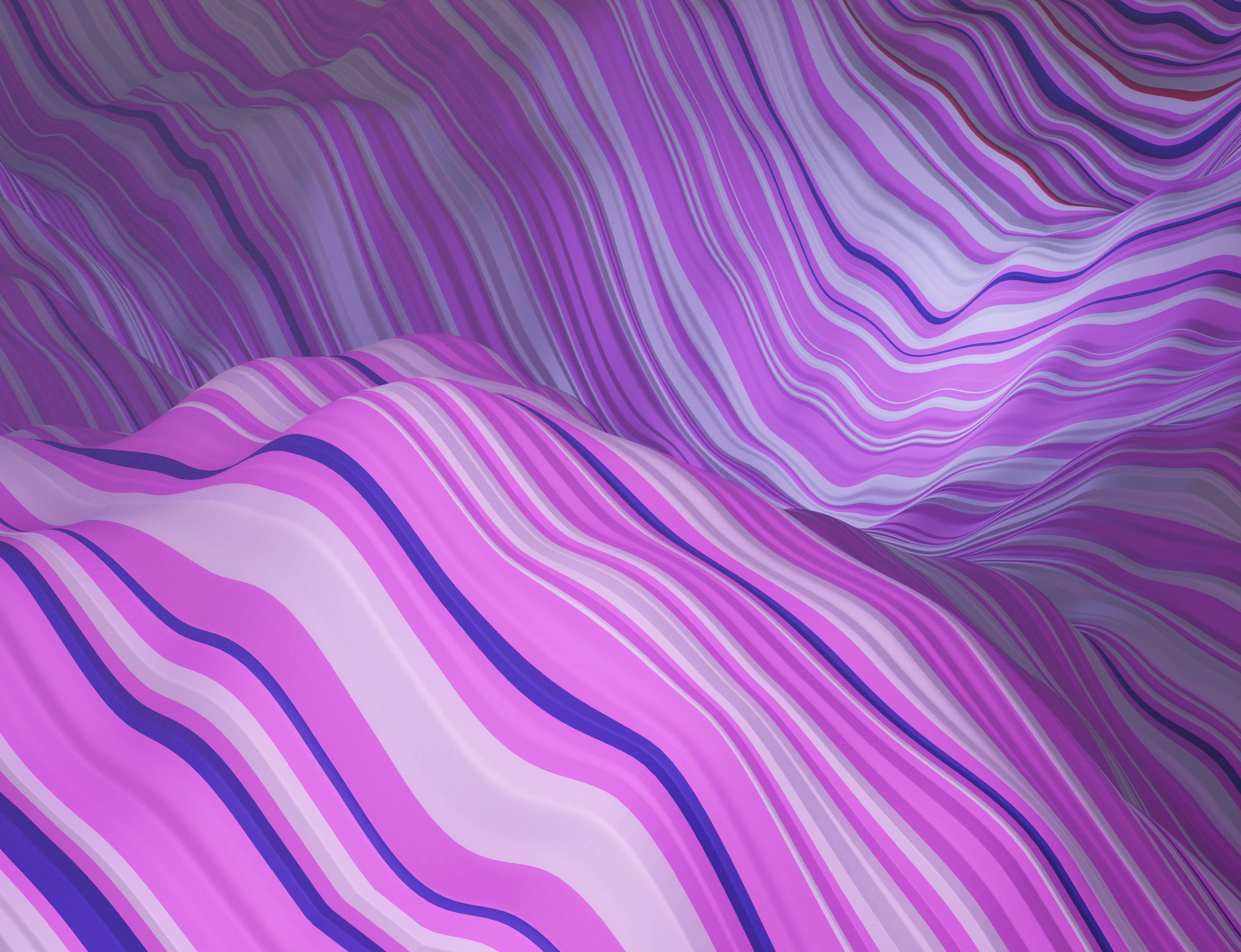 purple, 3d desktop, wavy abstract fabric, 2K Desktop Wallpaper