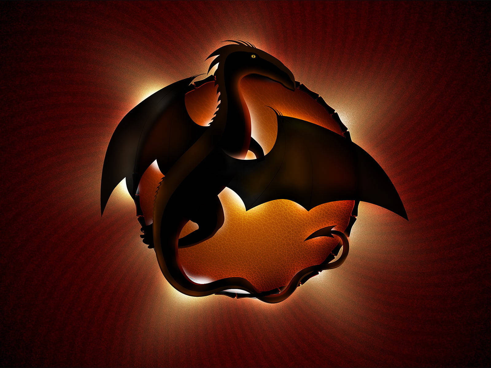 3d baby dragon, glow, glowing orb, HD Desktop Wallpaper