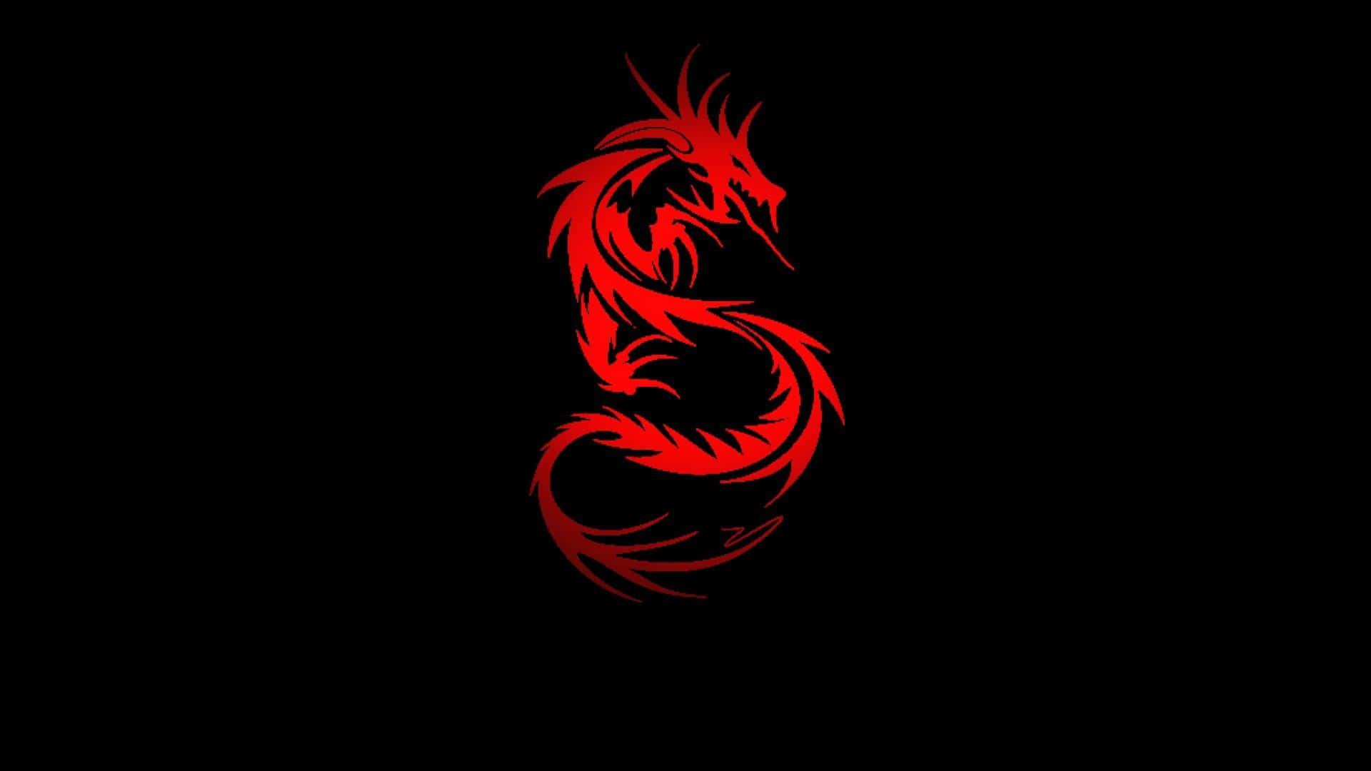 1080p dragon, fiery red, stylized dragon, Full HD Desktop Wallpaper