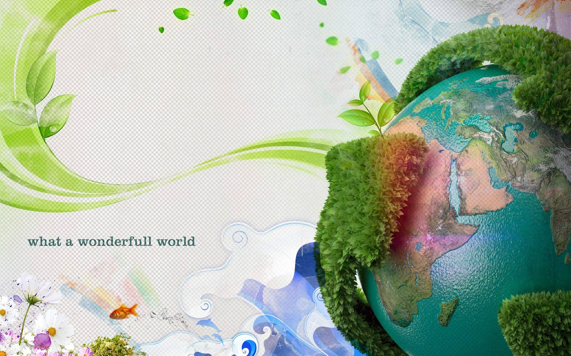 Earth Day, 3D Art, globe, Full HD Desktop Wallpaper