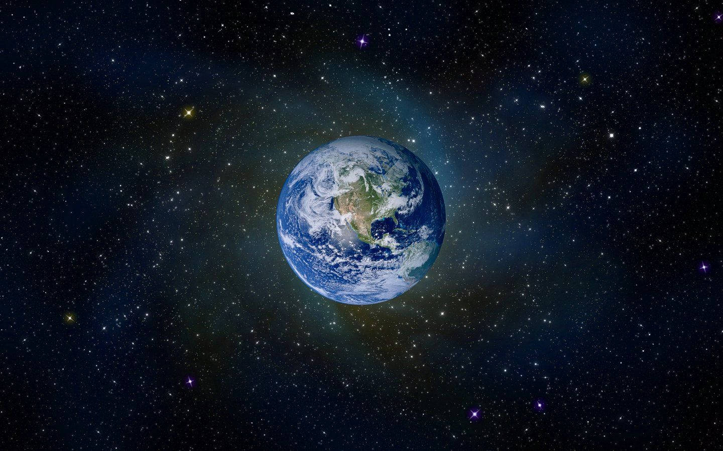 4K Earth, universe, vibrant starfield, HD Desktop Wallpaper