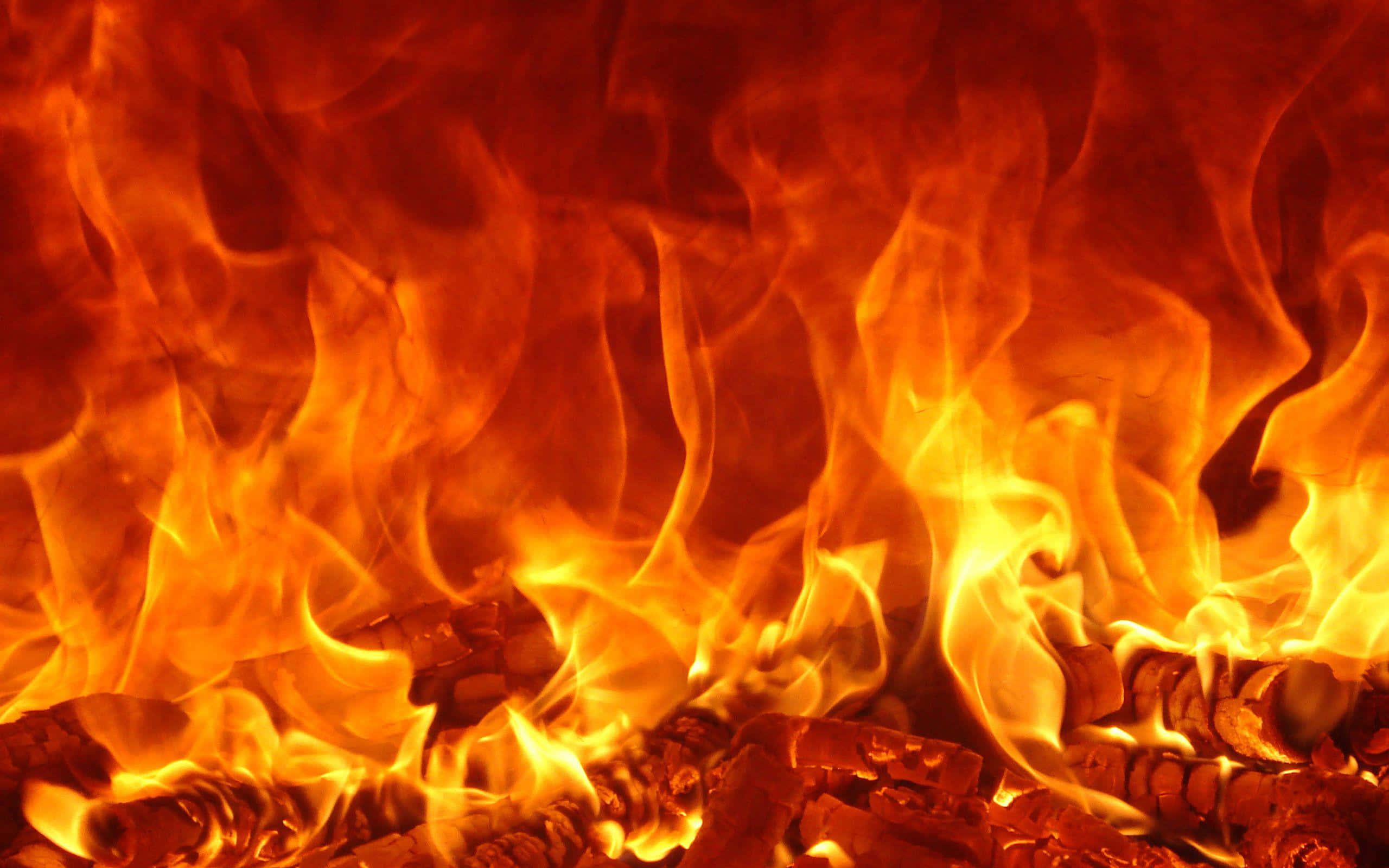 3d fire, flames, glowing embers, 2K Desktop Wallpaper