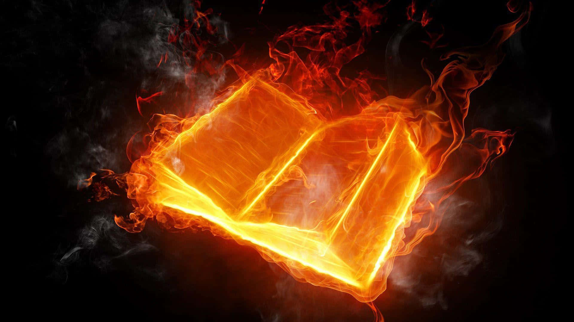 3d fire, vibrant orange flames, dark smoky background, Full HD Desktop Wallpaper