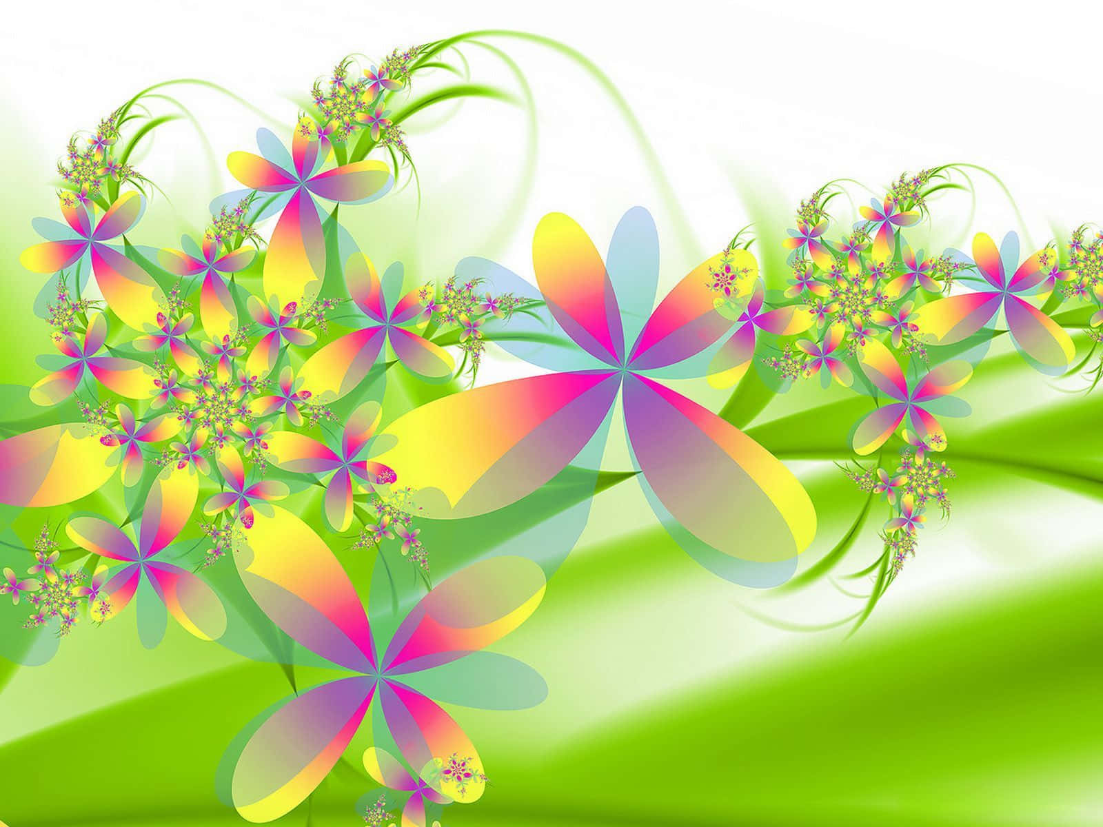 3d flower, pink, yellow, HD Desktop Wallpaper