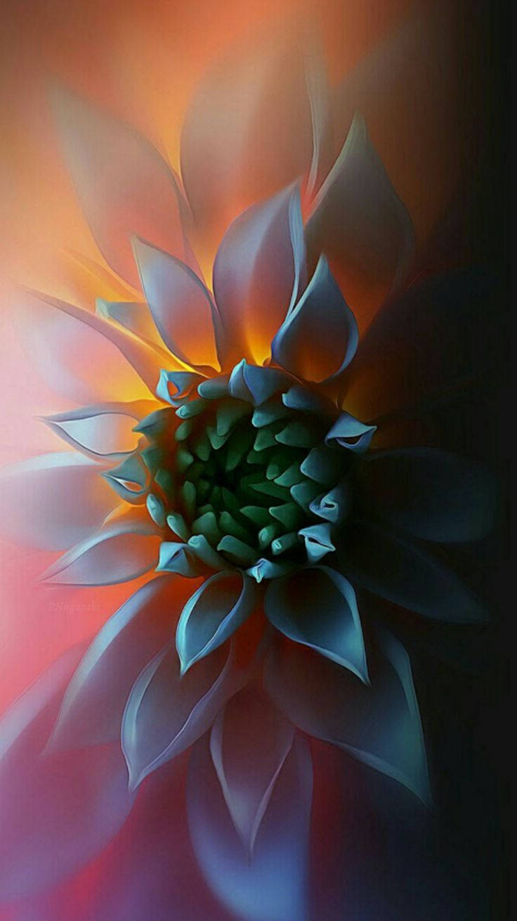 3d phone, baby pink, flower, HD Phone Wallpaper