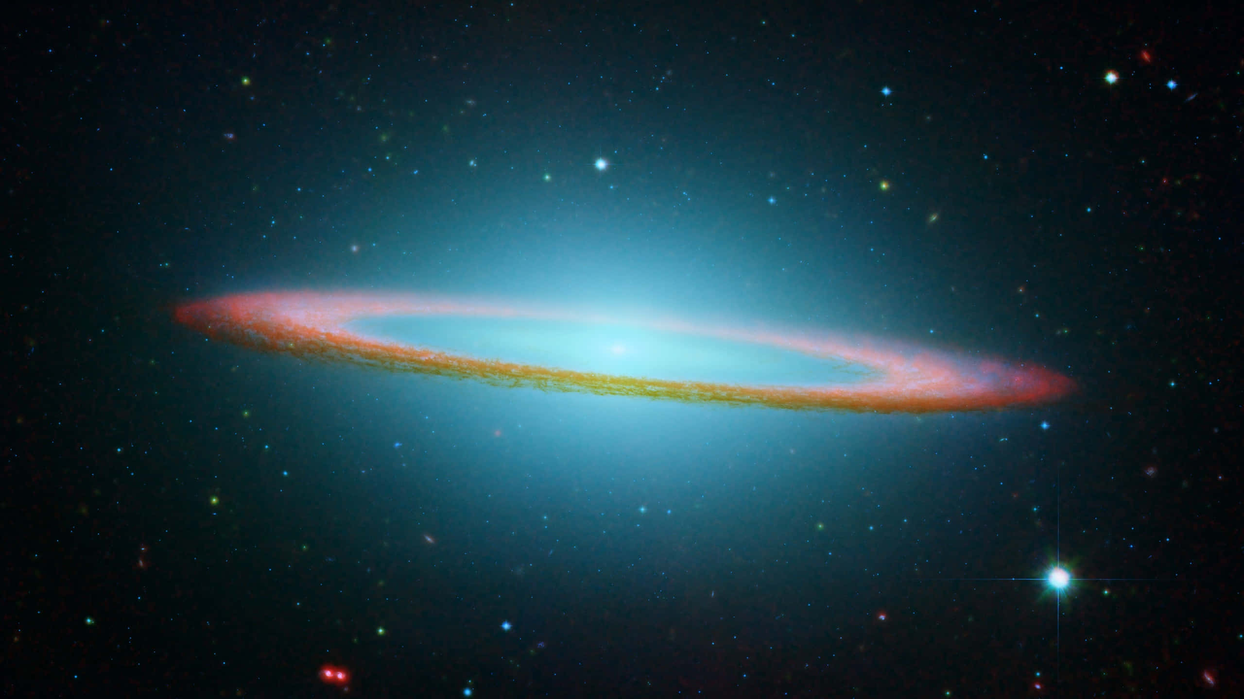 3d galaxy, spiral galaxy, blue, 2K Desktop Wallpaper