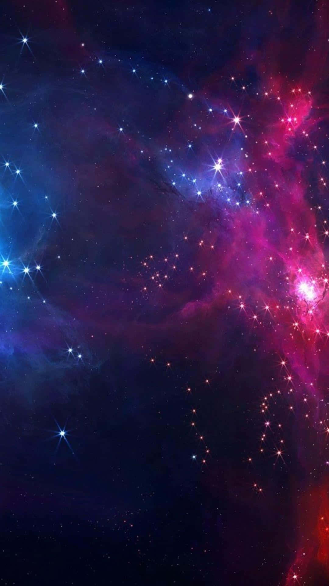 3d galaxy, vibrant cosmic nebula, electric pink, Full HD Phone Wallpaper