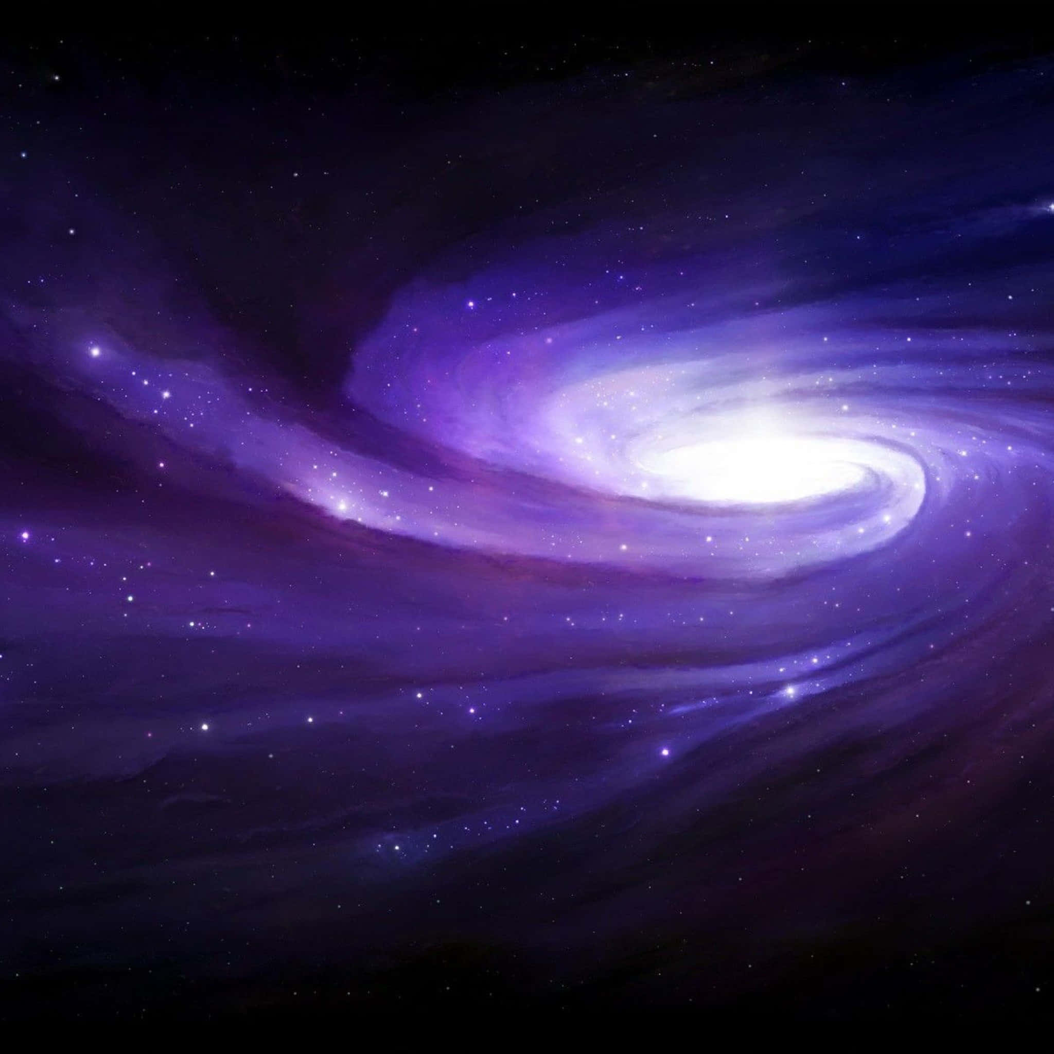 3d galaxy, spiral galaxy, deep purple, Full HD Desktop Wallpaper