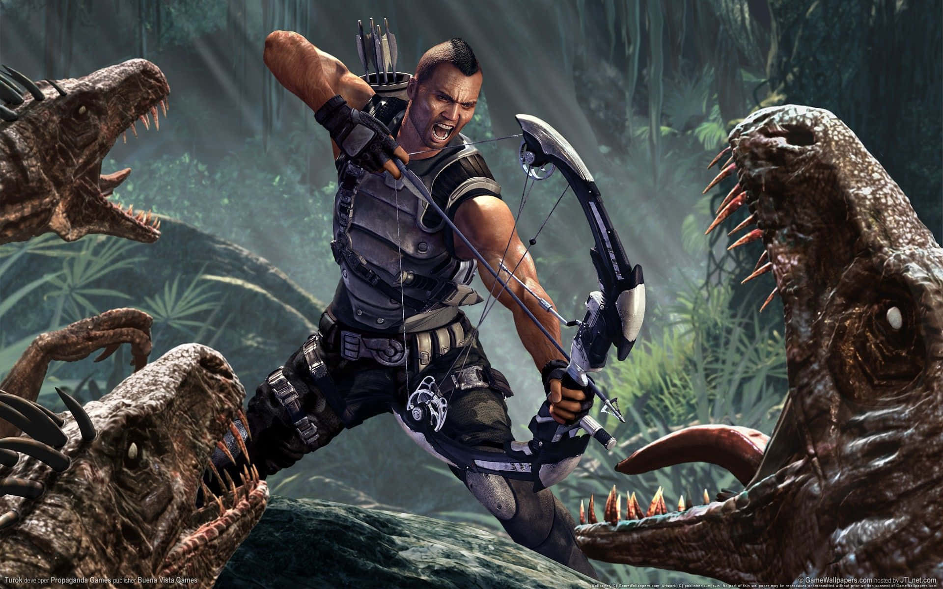 3D gaming, muscular warrior, bow and arrow, Full HD Desktop Wallpaper