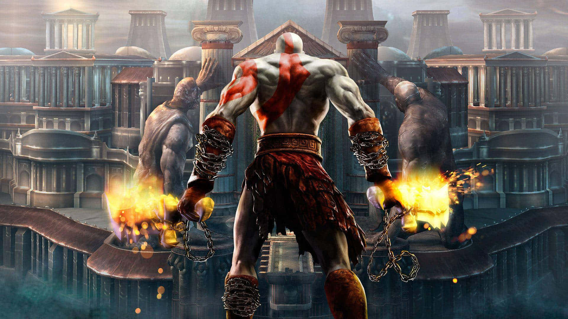 3d Gaming, Epic Battle Scene, muscular warrior, Full HD Desktop Wallpaper