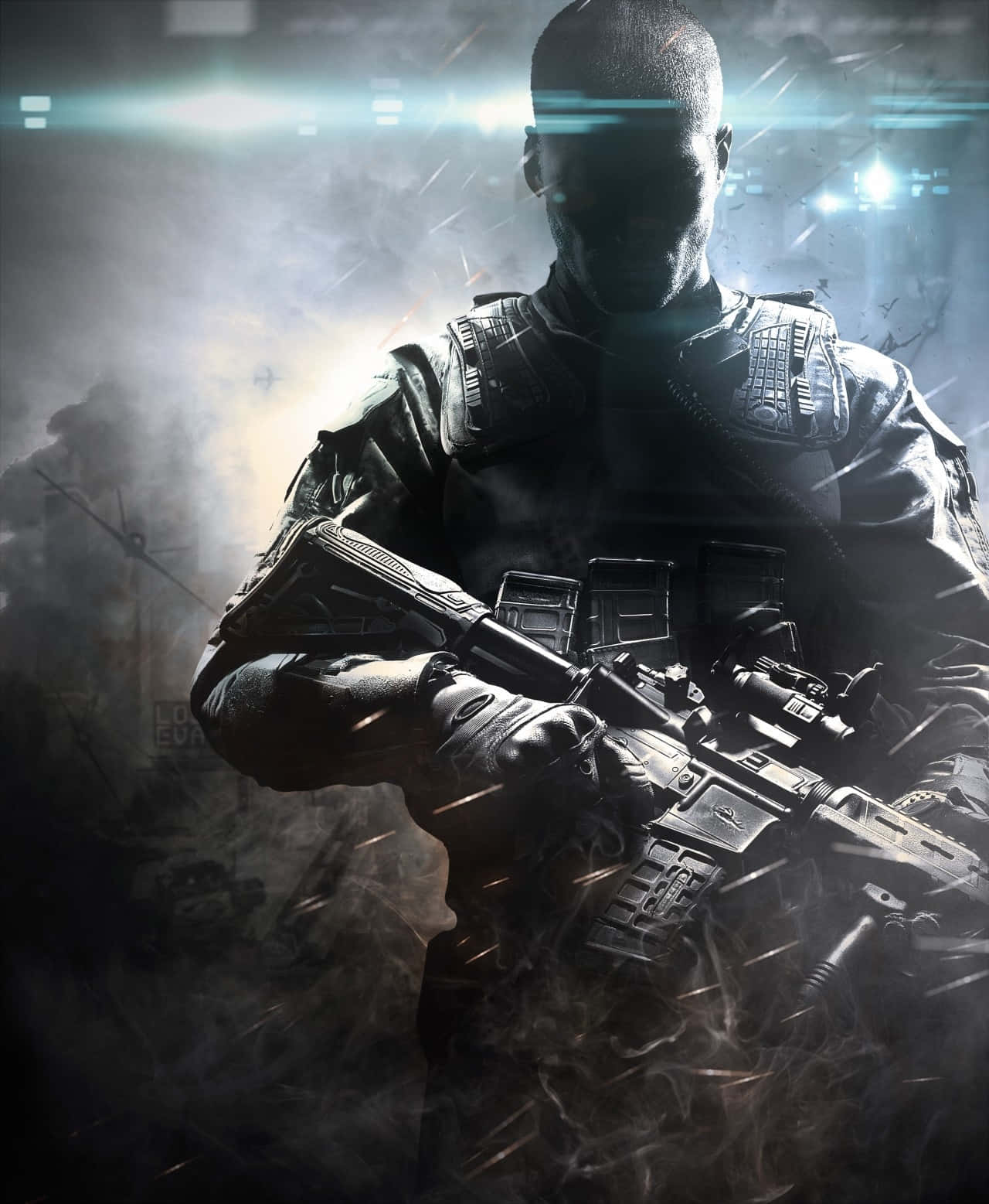 3D gaming, tactical gear, rifle, HD Phone Wallpaper