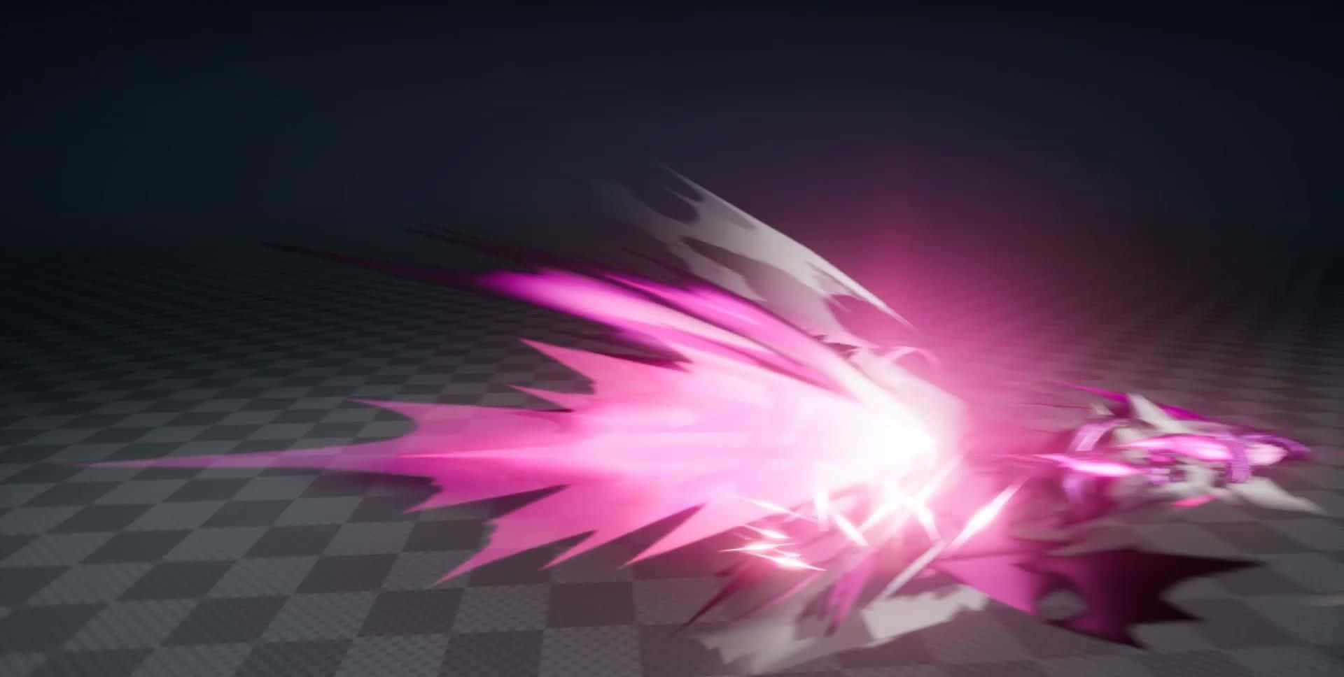 glowing pink energy blast, futuristic weapon, checkered floor, Full HD Desktop Wallpaper