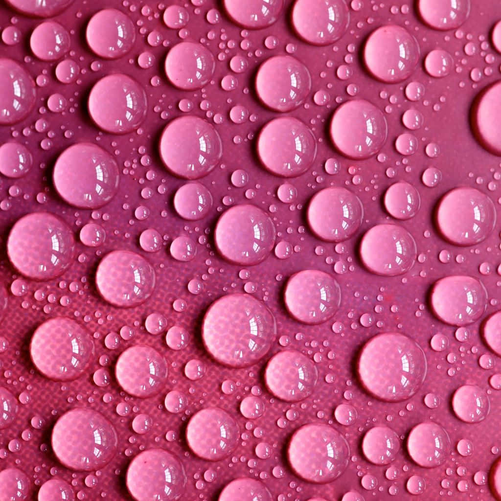 3d girly, pink water droplets, magenta surface, SD Desktop Wallpaper