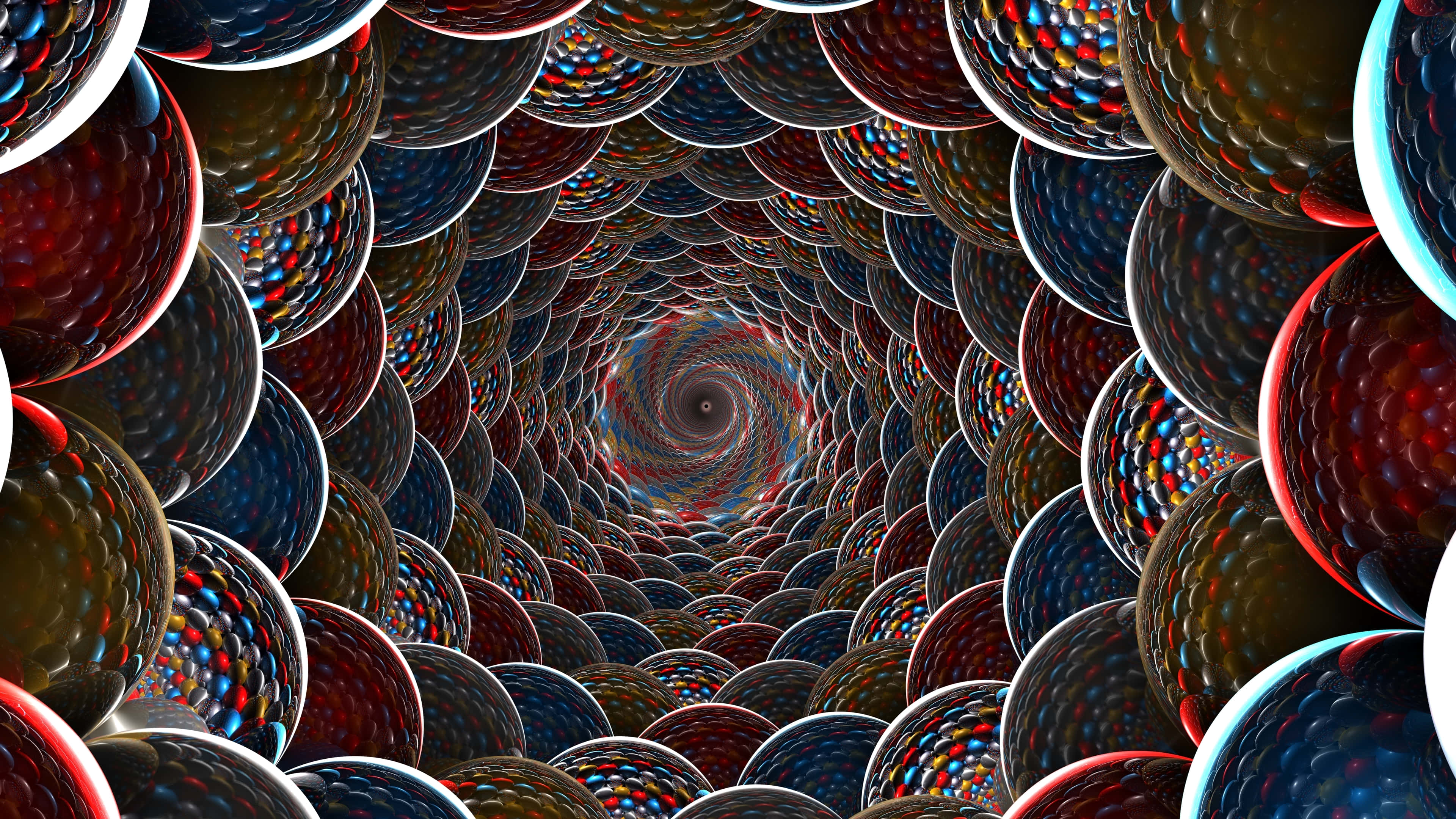 3d graphics, Futuristic Cityscape, glossy spheres, 4K Desktop Wallpaper