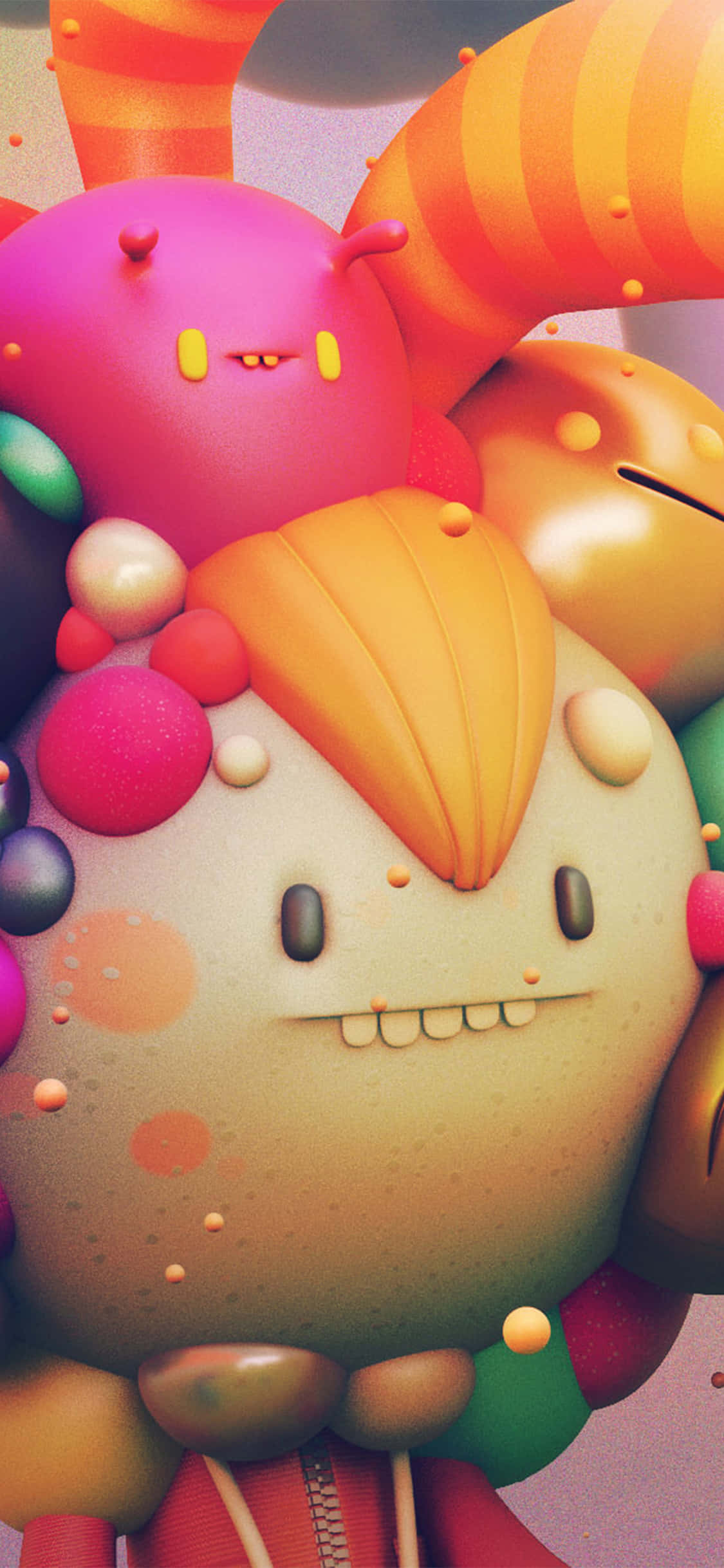 3d-rendered, cartoon creature, smiling face, Full HD Phone Wallpaper