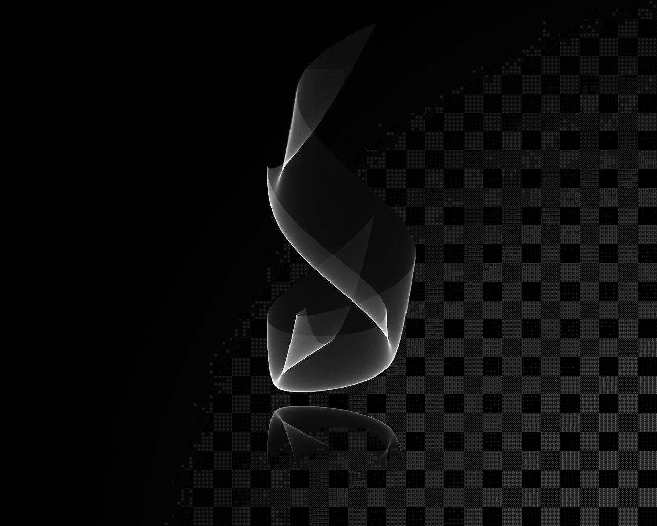 transparent plastic, black, glowing white abstract ribbon, HD Desktop Wallpaper