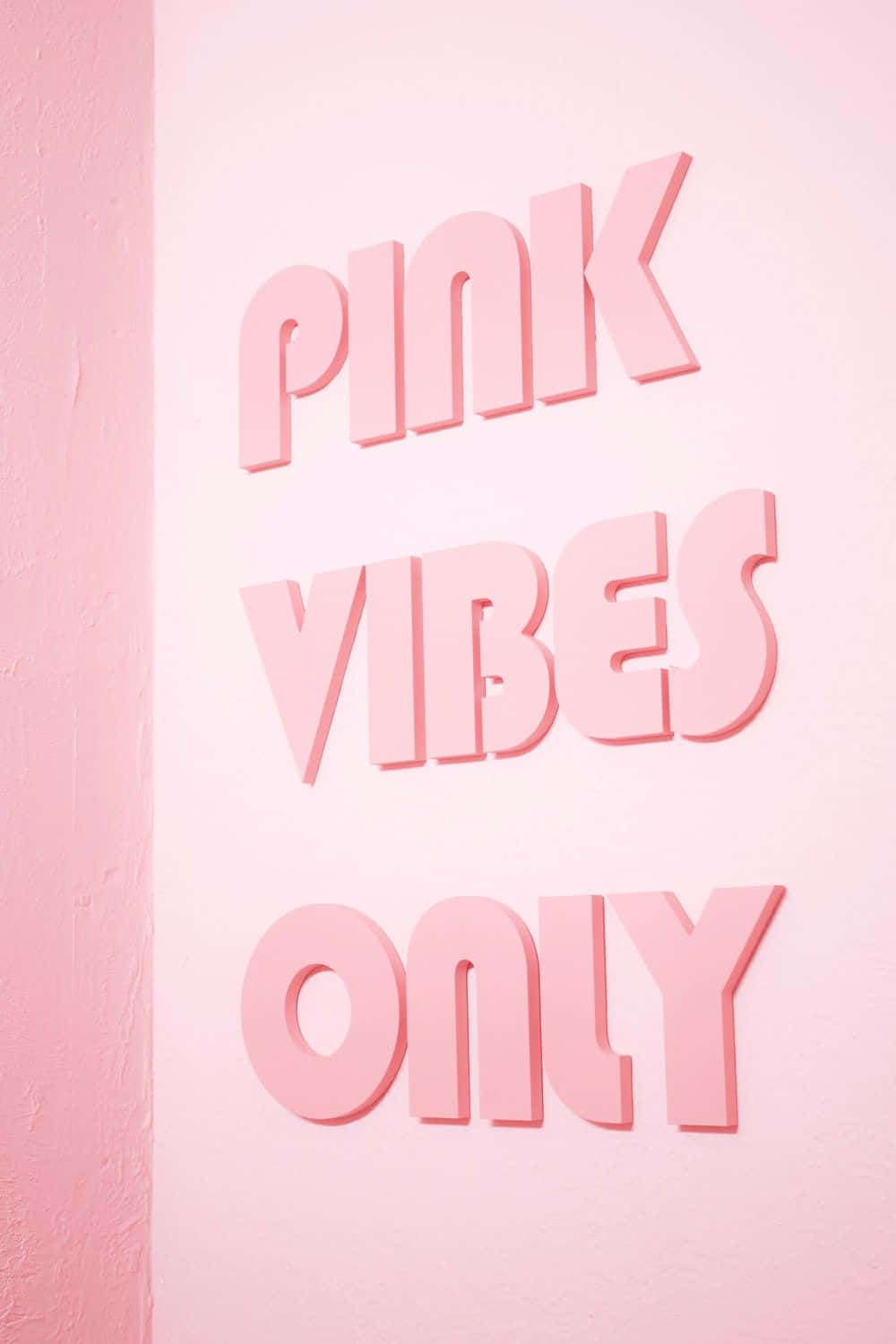 3d girly, pink vibes only, bold pink 3d letters, HD Phone Wallpaper