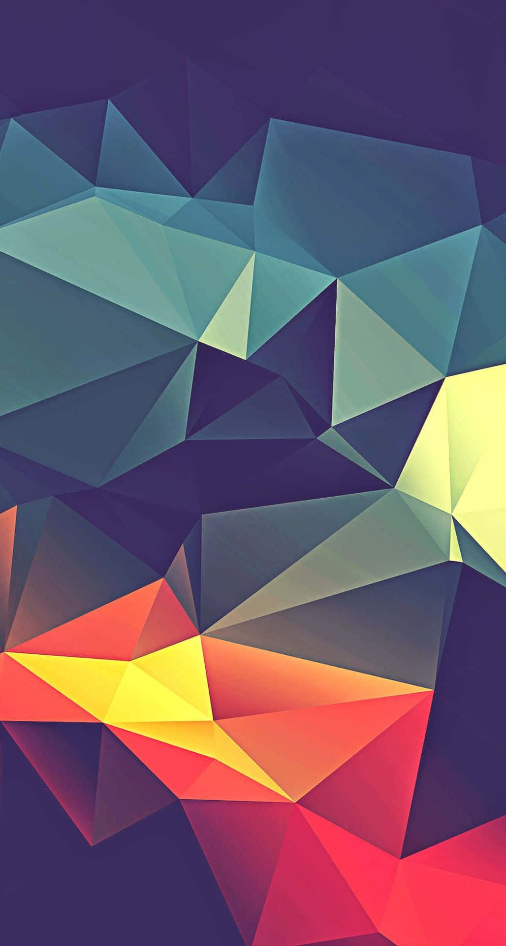 3d mosaic portrait, geometric triangles, gradient hues, Full HD Phone Wallpaper