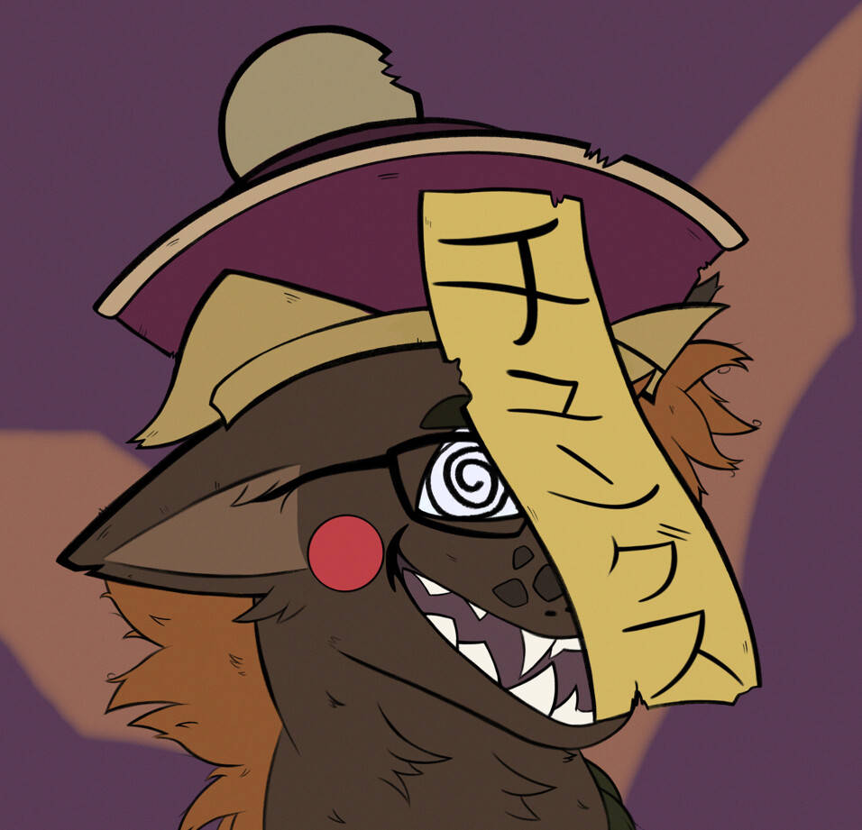 Halloween, cartoon fox, hat, SD Desktop Wallpaper