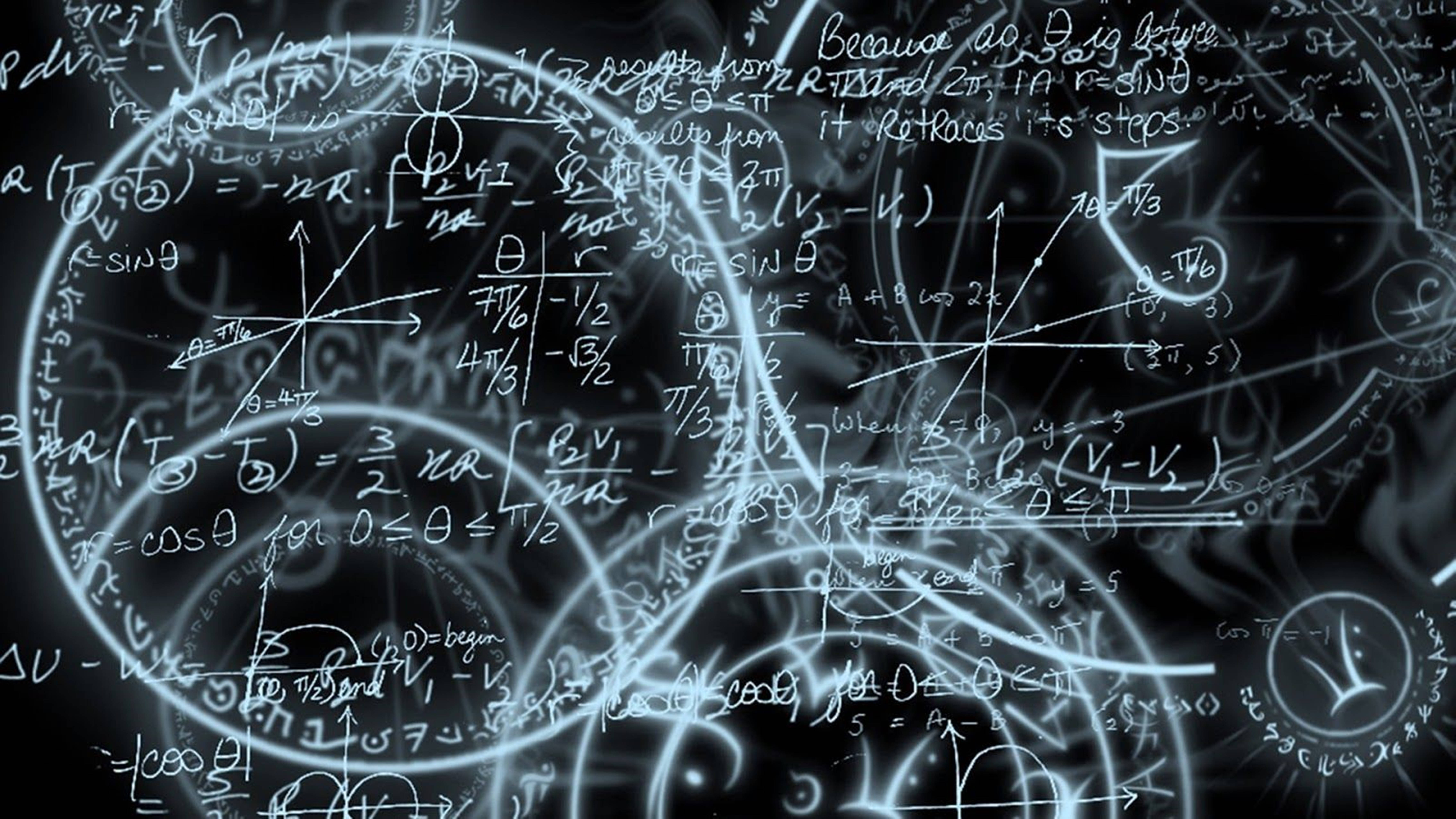 3d hd, glowing equations, formulas, 5K Desktop Wallpaper