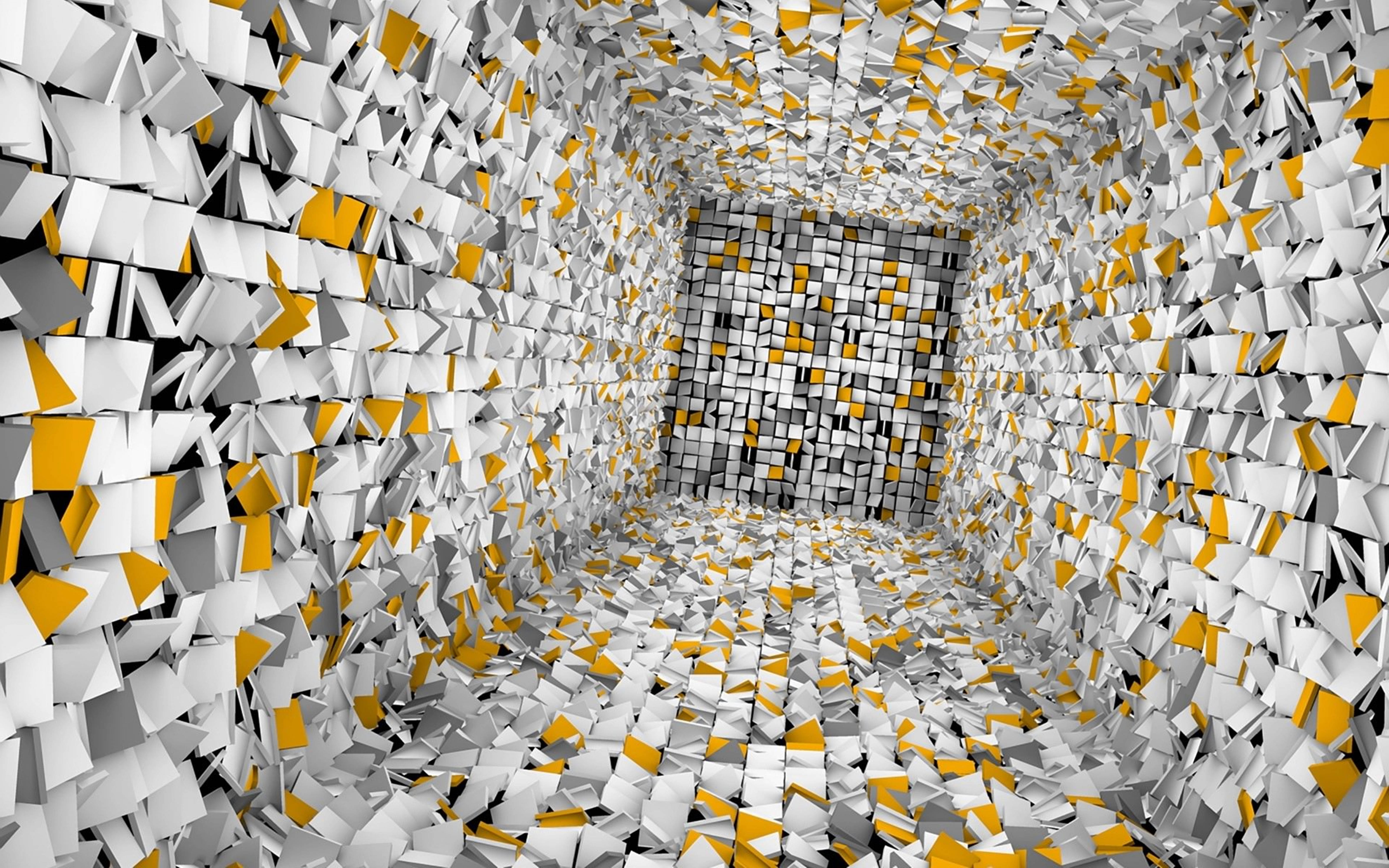 3d hd, geometrical wall, optical illusion room, 5K Desktop Wallpaper