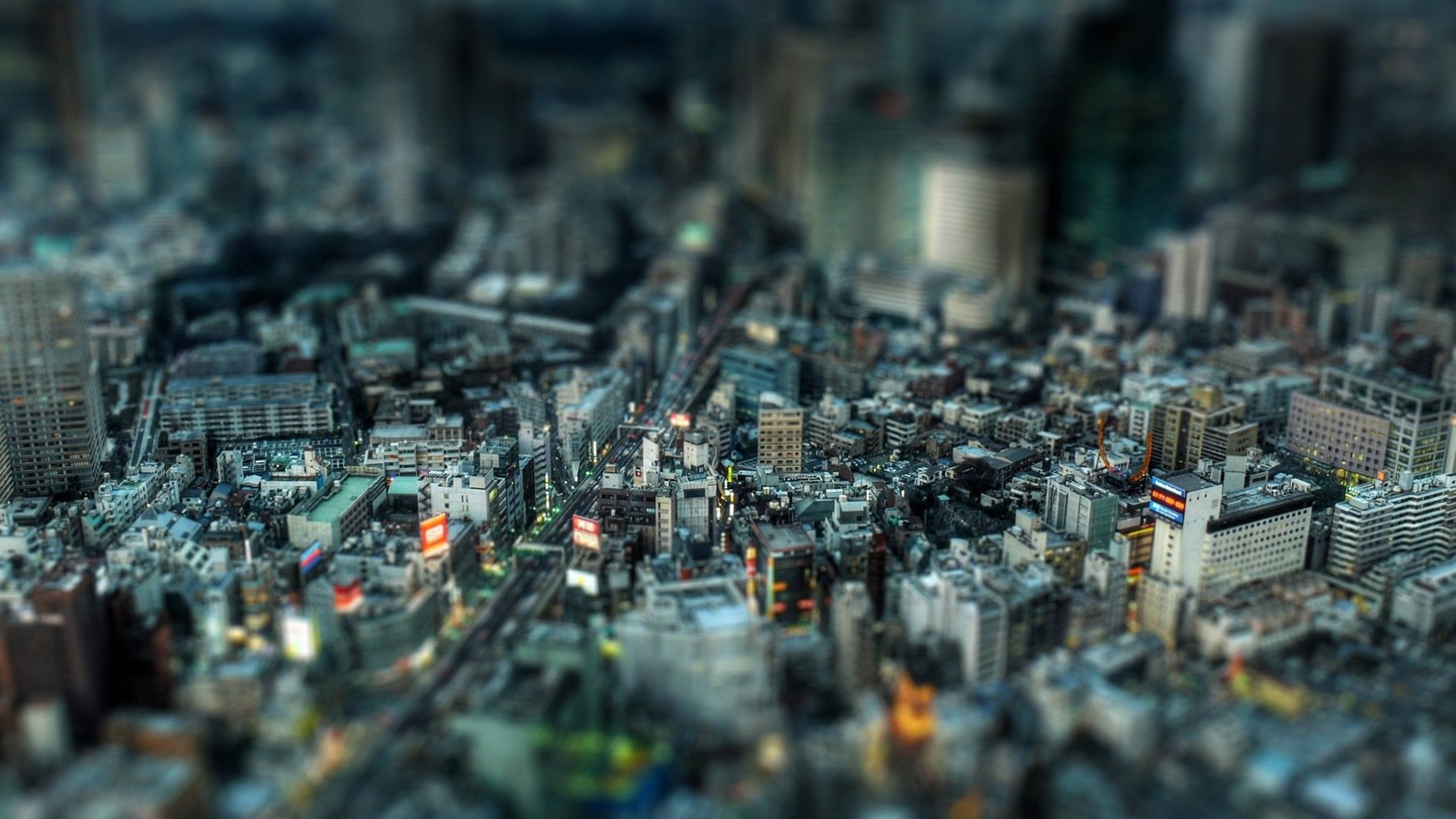 3d hd, aerial perspective, miniature city model, 5K Desktop Wallpaper