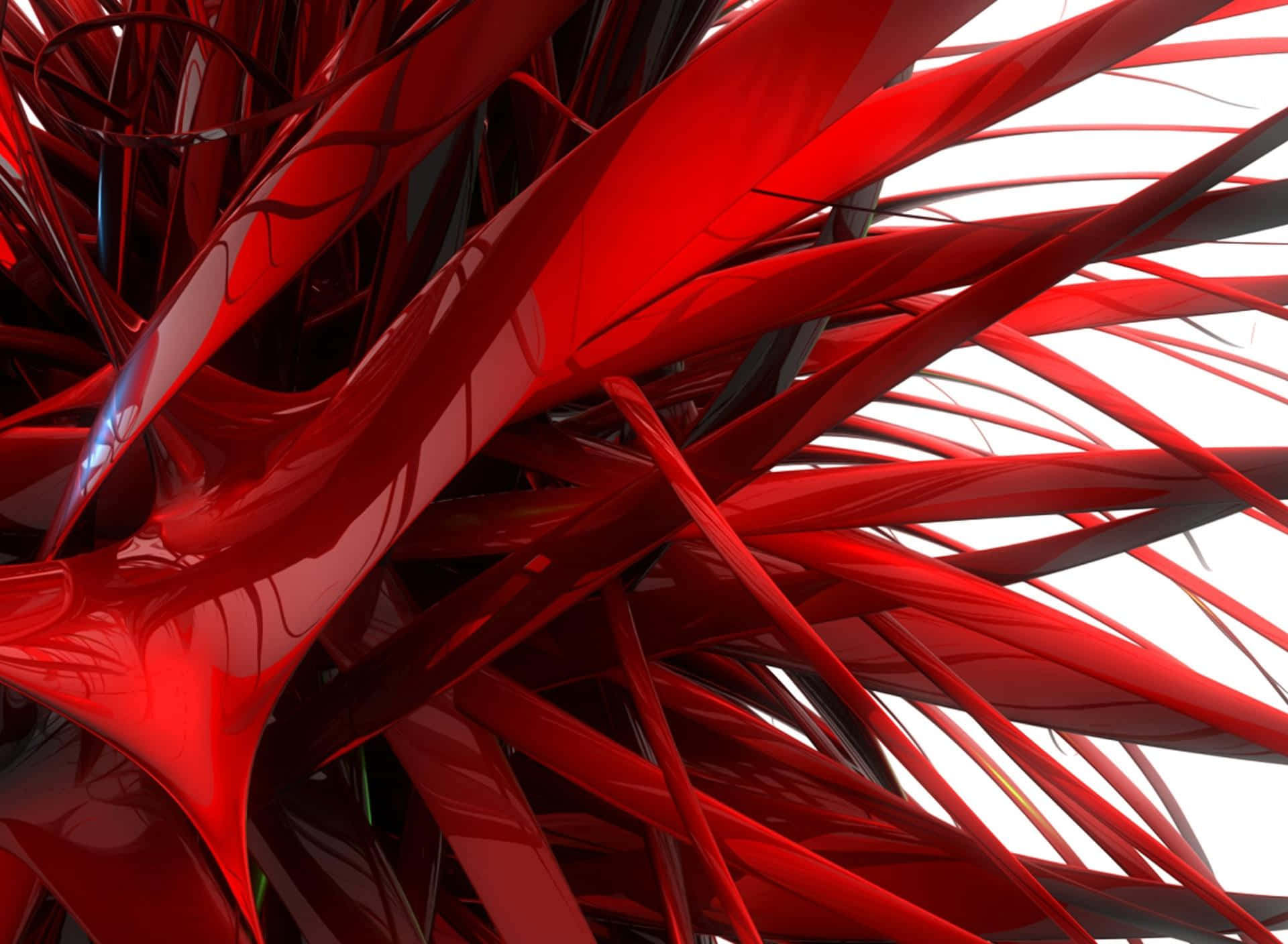 glossy red, abstract forms, stark white background, Full HD Desktop Wallpaper
