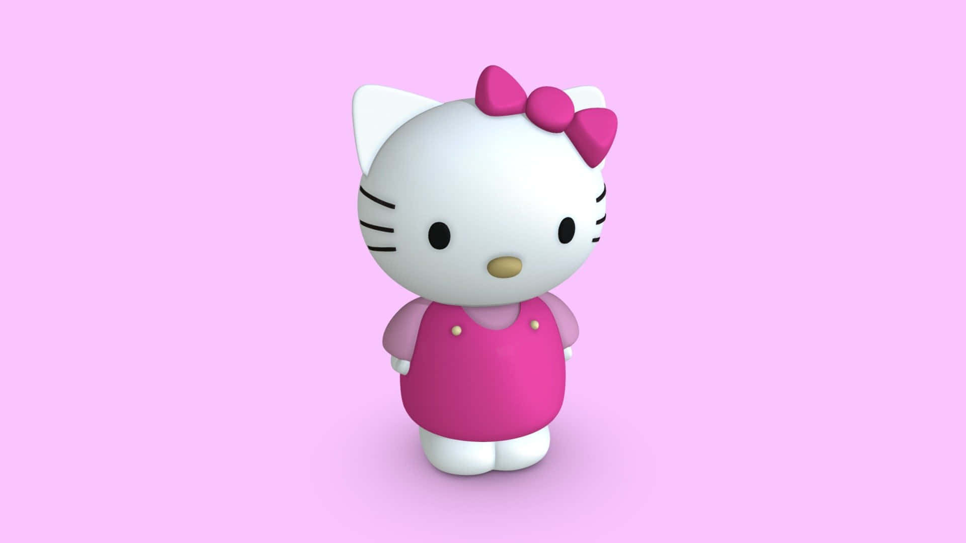 3d Hello Kitty, Hello Kitty, pink dress, Full HD Desktop Wallpaper