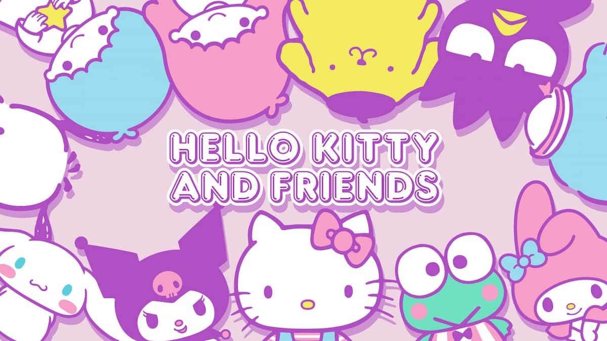 Hello Kitty, friends, cartoon aesthetic, SD Desktop Wallpaper