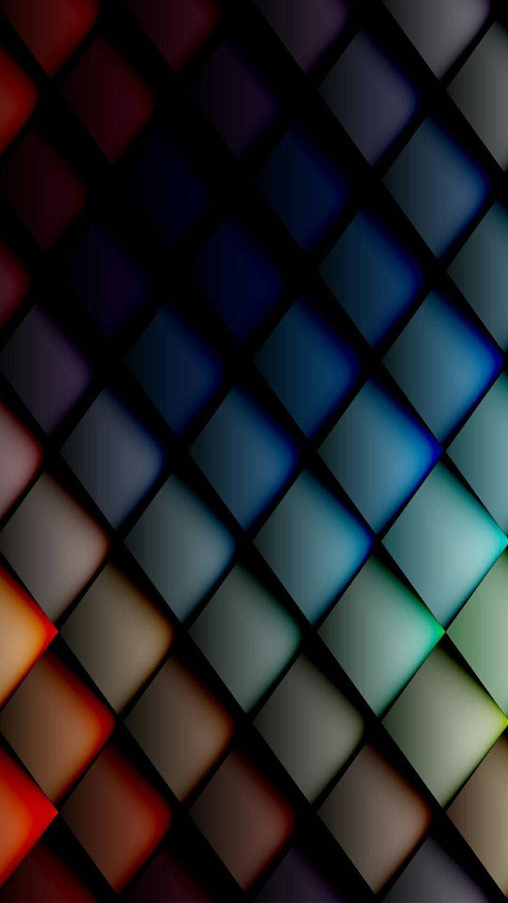 3d phone, glowing gradient cubes, cool and warm tones, HD Phone Wallpaper