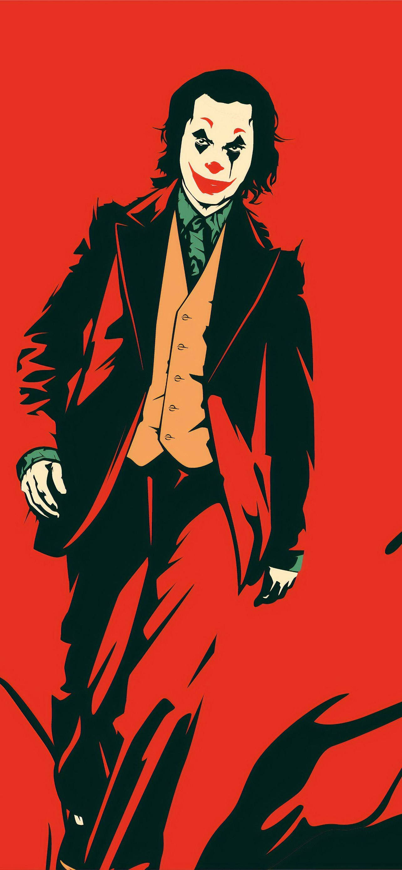 3d Joker iPhone, Joker, black suit, 2K Phone Wallpaper