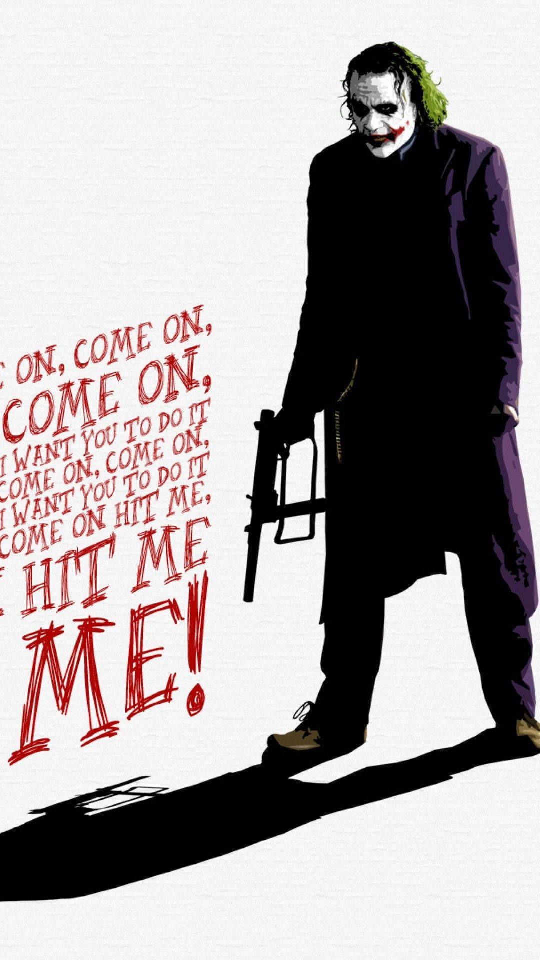 3d Joker, iPhone, purple coat, Full HD Phone Wallpaper