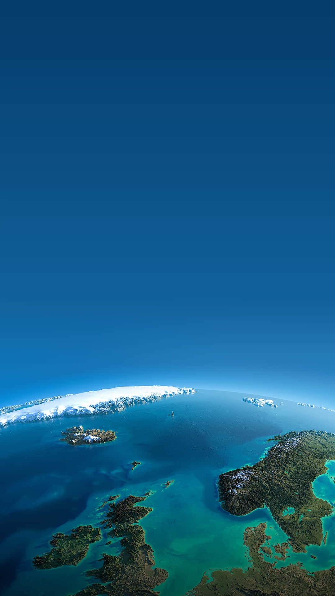 3D Earth, arctic islands, icy coastlines, HD Phone Wallpaper