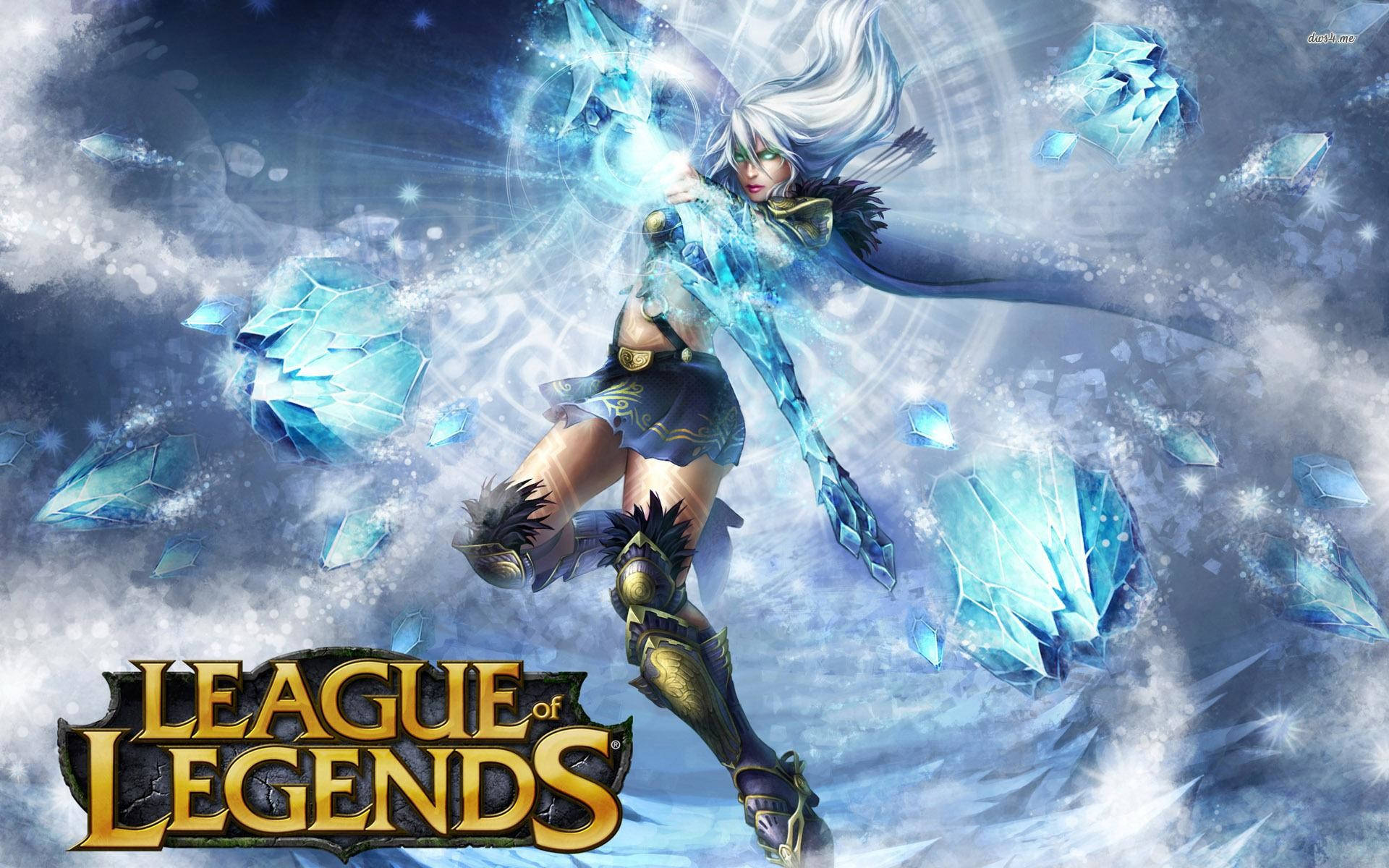 3d League Of Legends, frosty League of Legends champion, white hair, Full HD Desktop Wallpaper