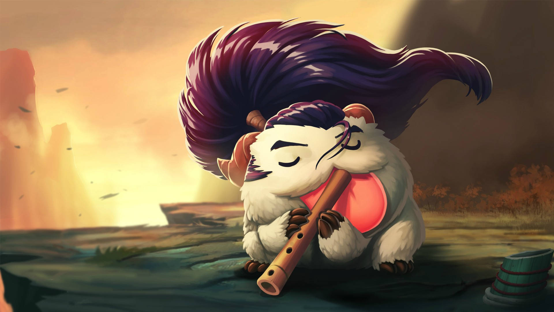 3d League Of Legends, fox, flute, Full HD Desktop Wallpaper