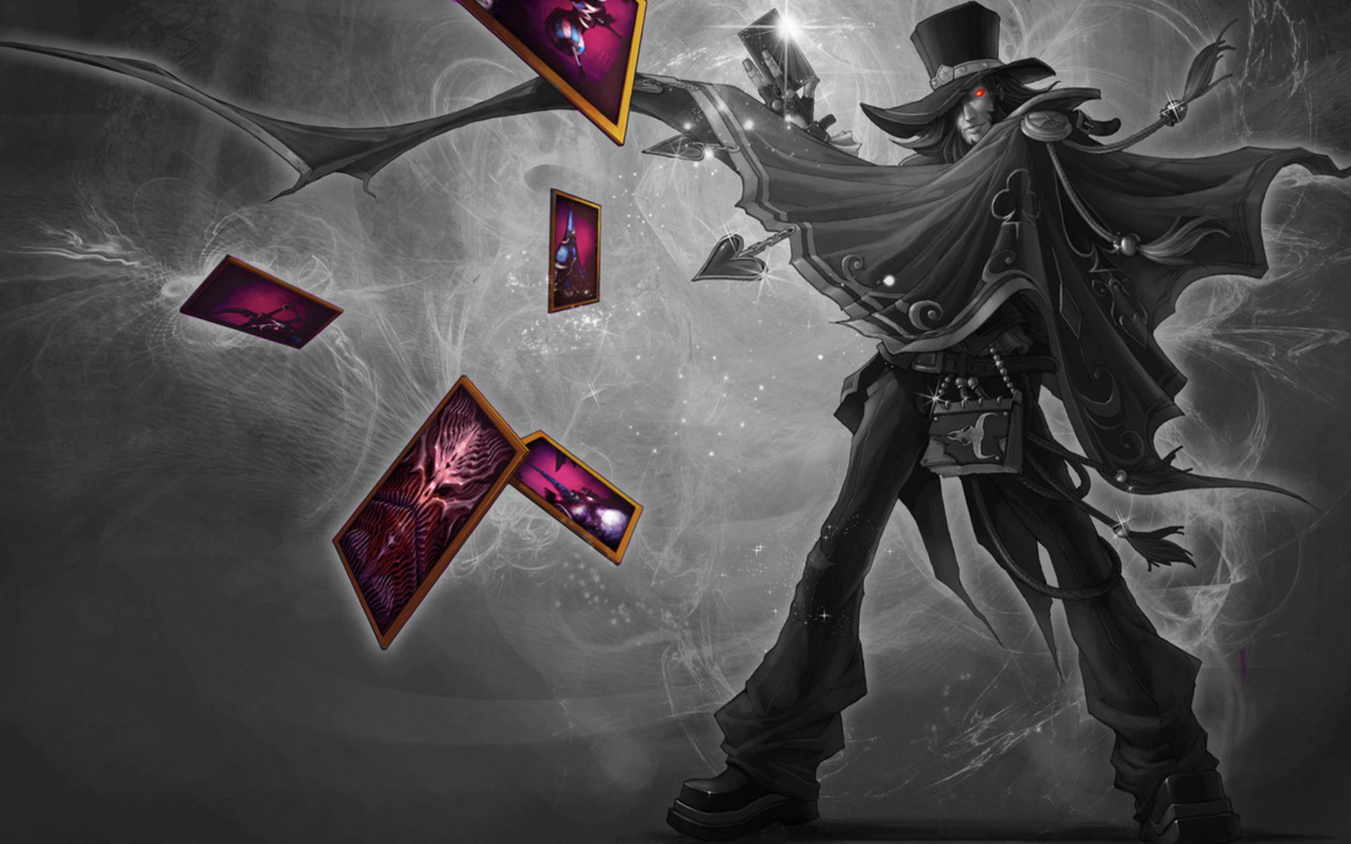3d League Of Legends, magician, glowing red eyes, Full HD Desktop Wallpaper